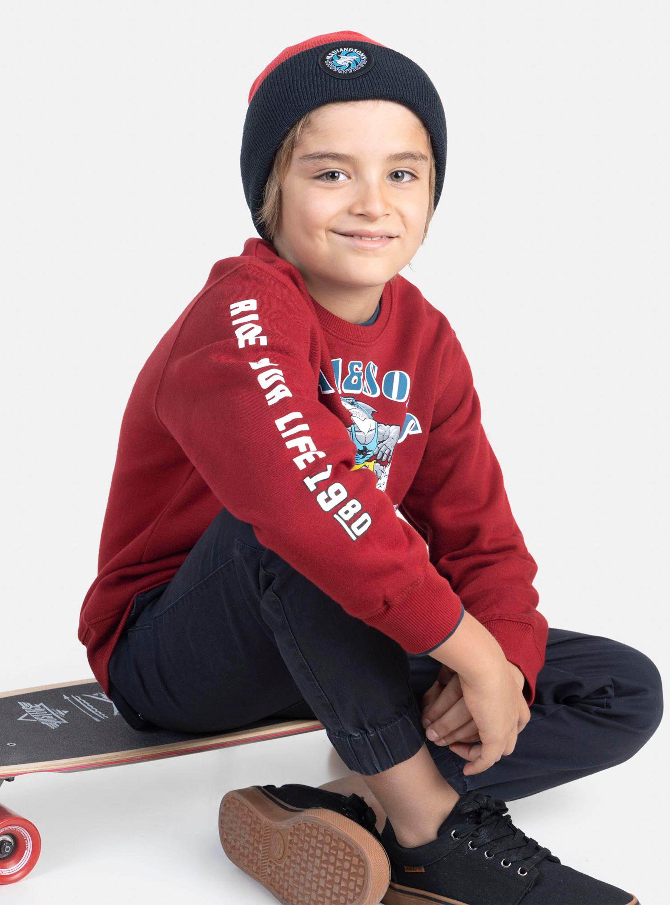 Polerón Cuello Redondo Manga Larga Niño Rojo-3