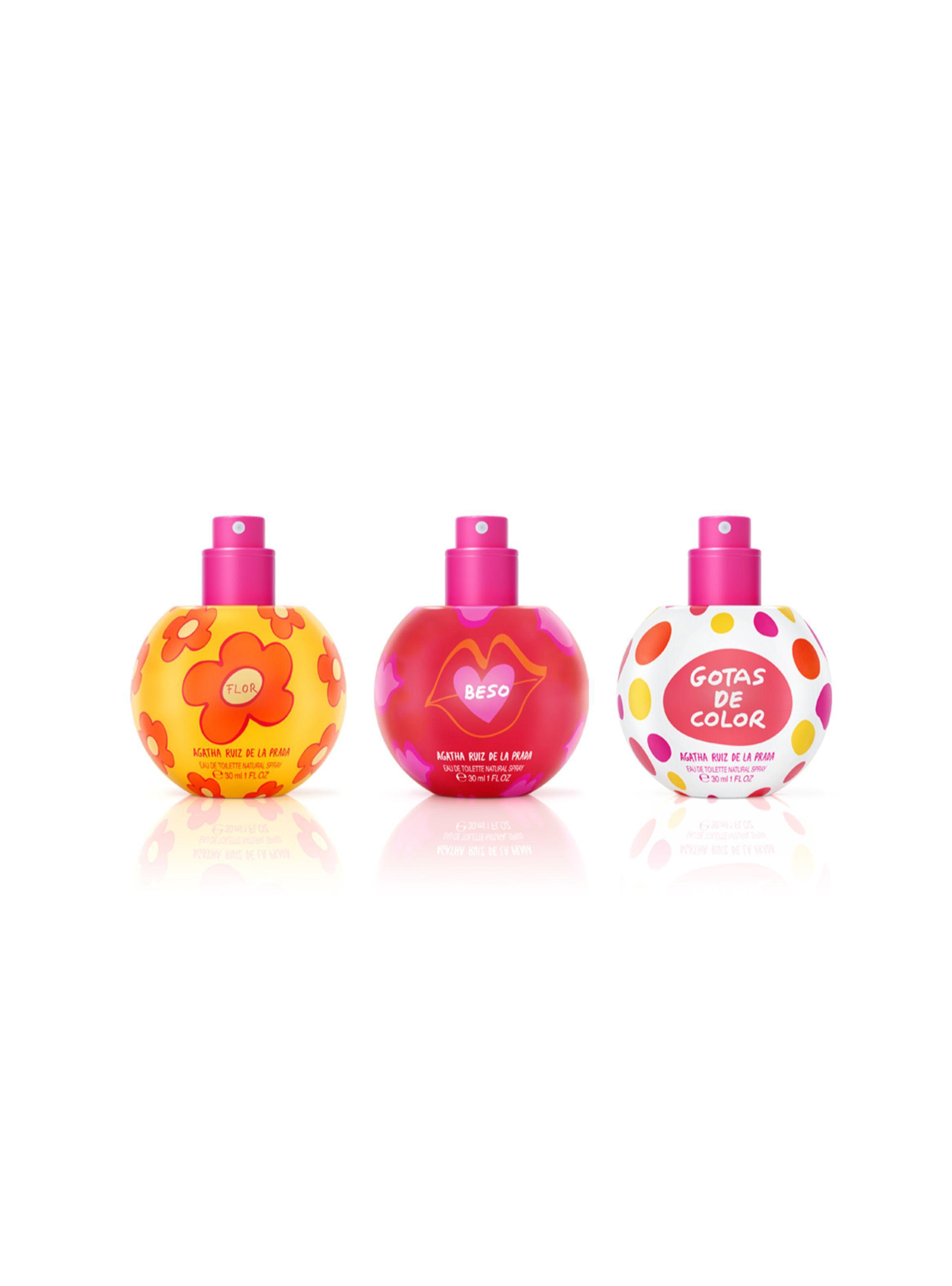 Set Perfumes Agatha Ruiz de la Prada Bubbles Gotas de Color EDT 30 ml + Beso DT 30 ml + Flor EDT 30 ml-0