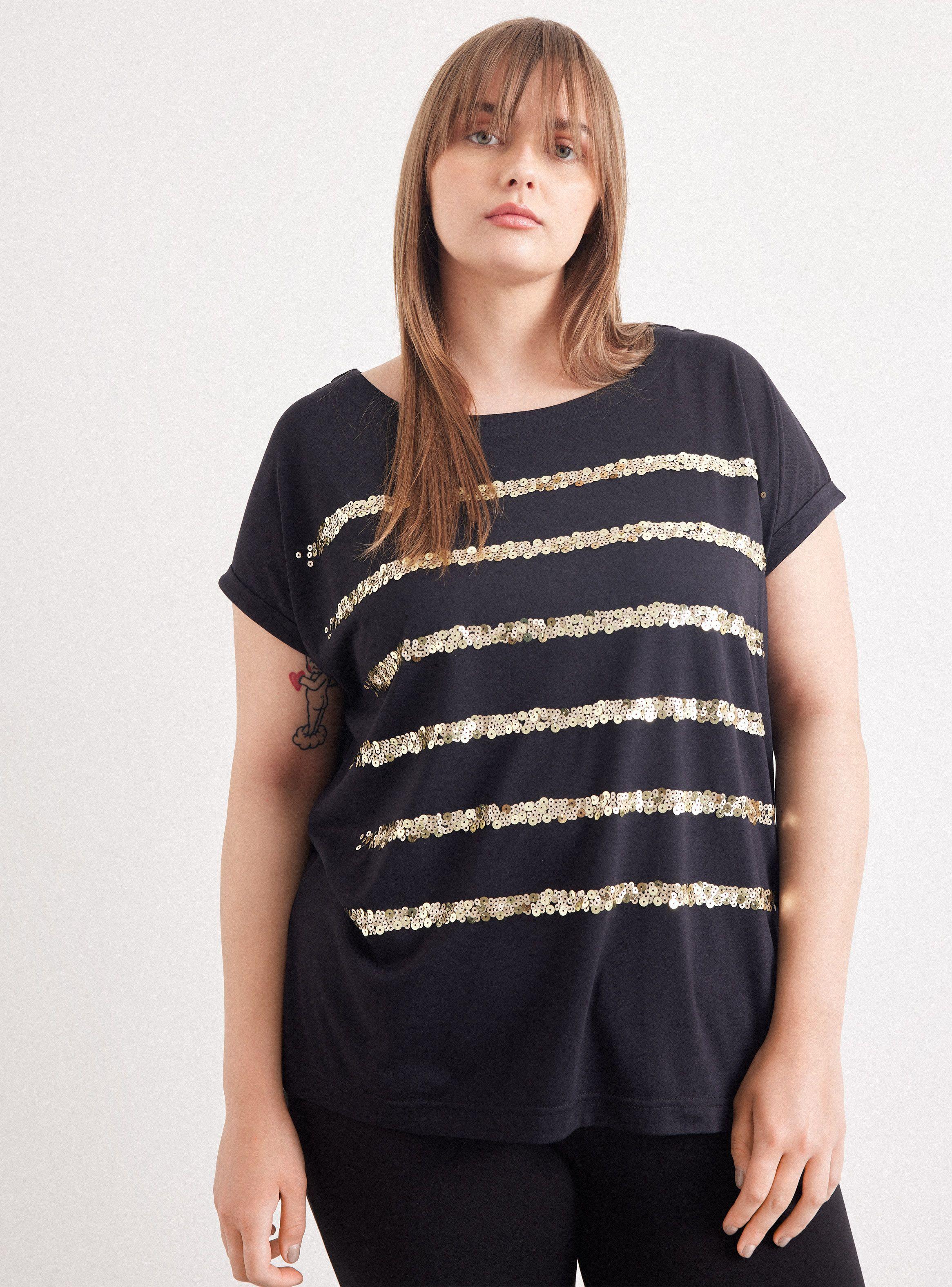 Polera Aplicación de Lentejuelas-0