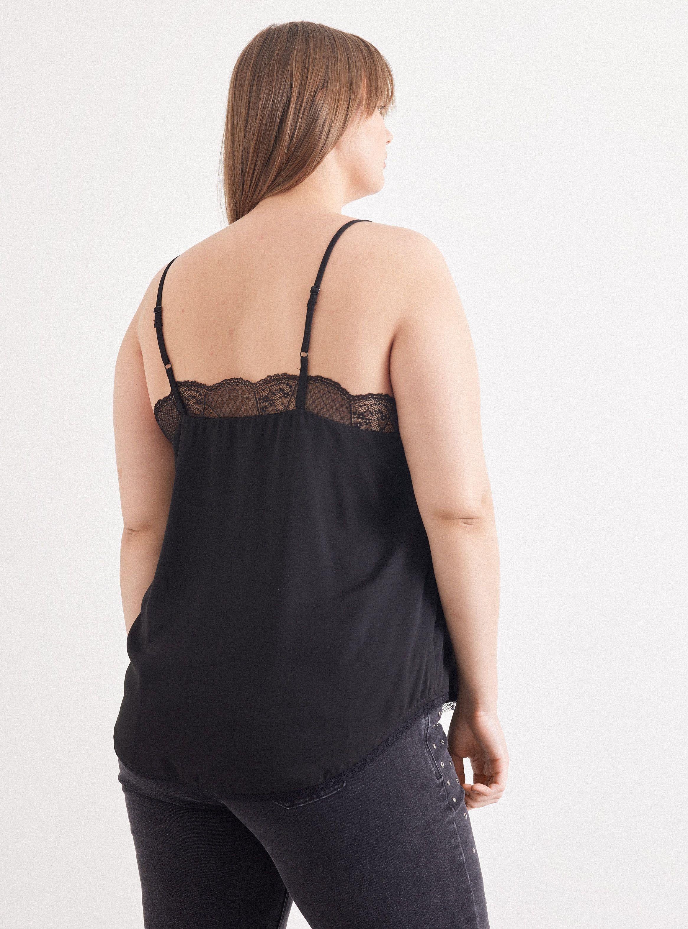 Blusa Lencera con Encaje y Tirantes-1