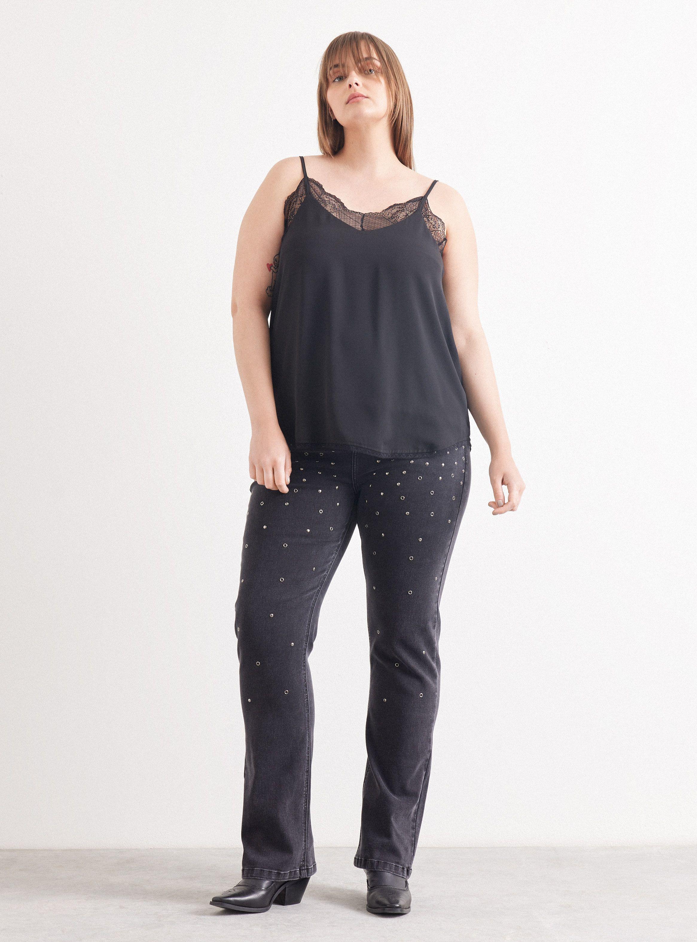 Blusa Lencera con Encaje y Tirantes-4