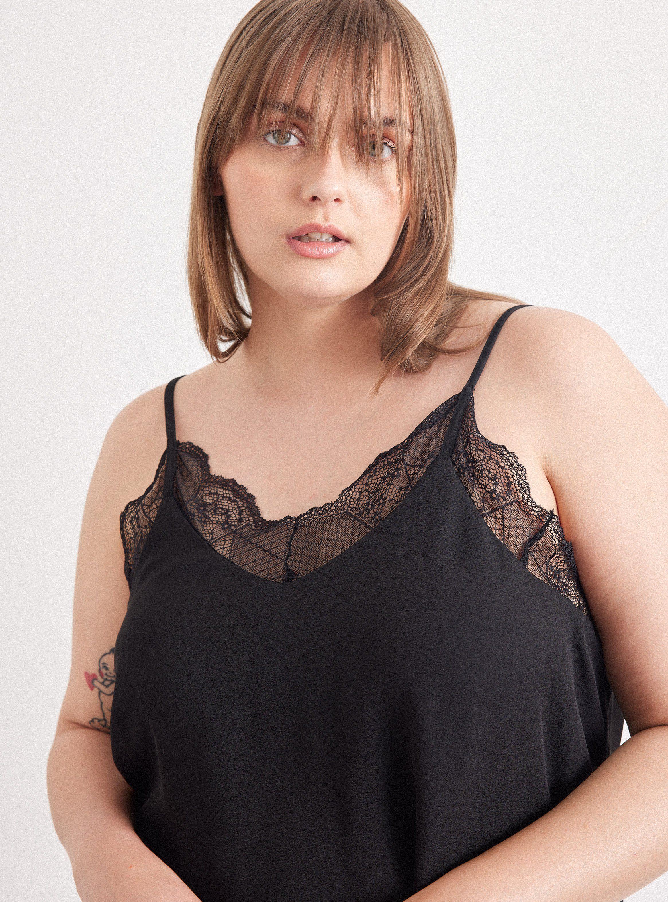 Blusa Lencera con Encaje y Tirantes-2