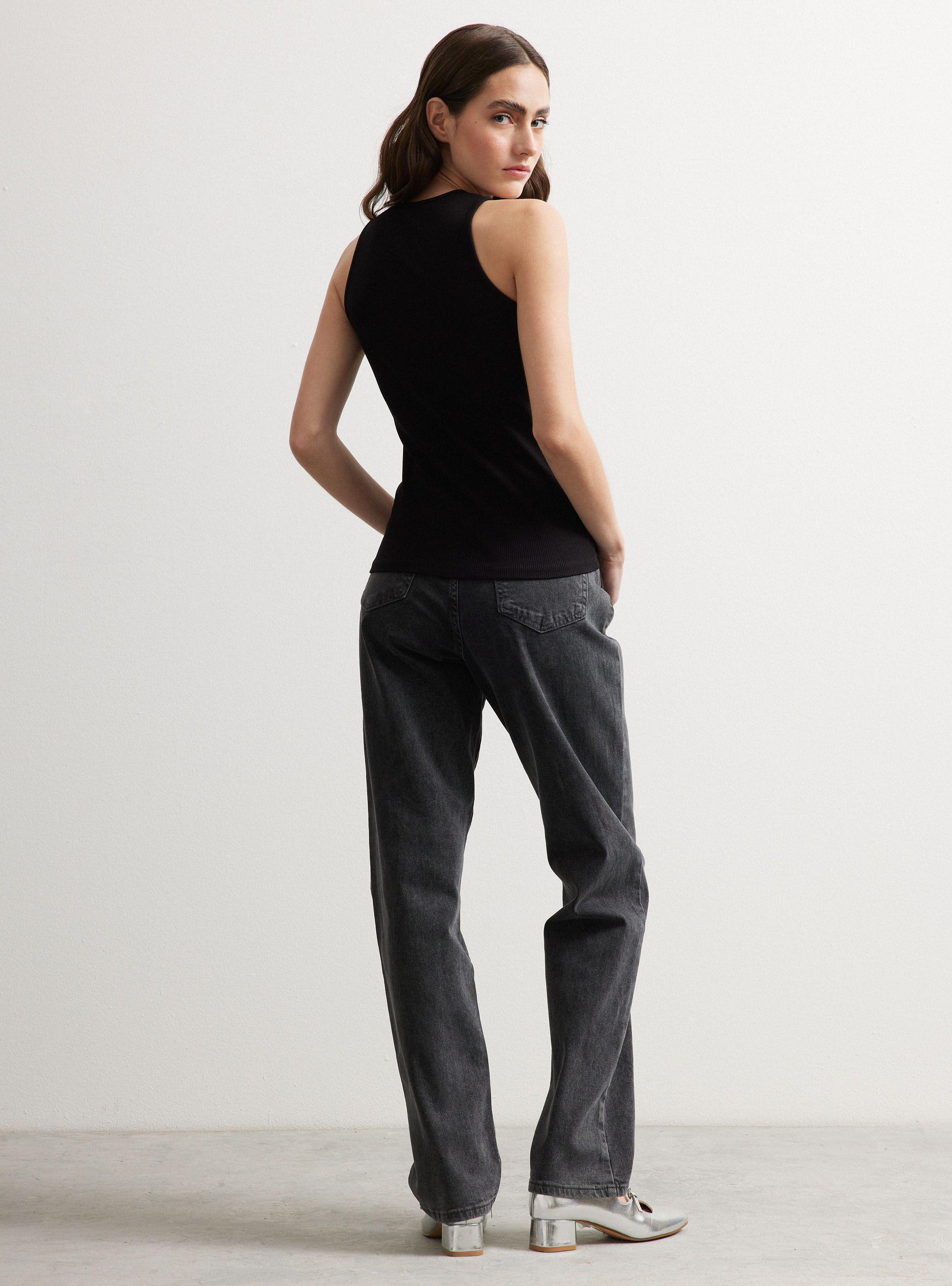 Polera Top Rib Halter Cut Out-5