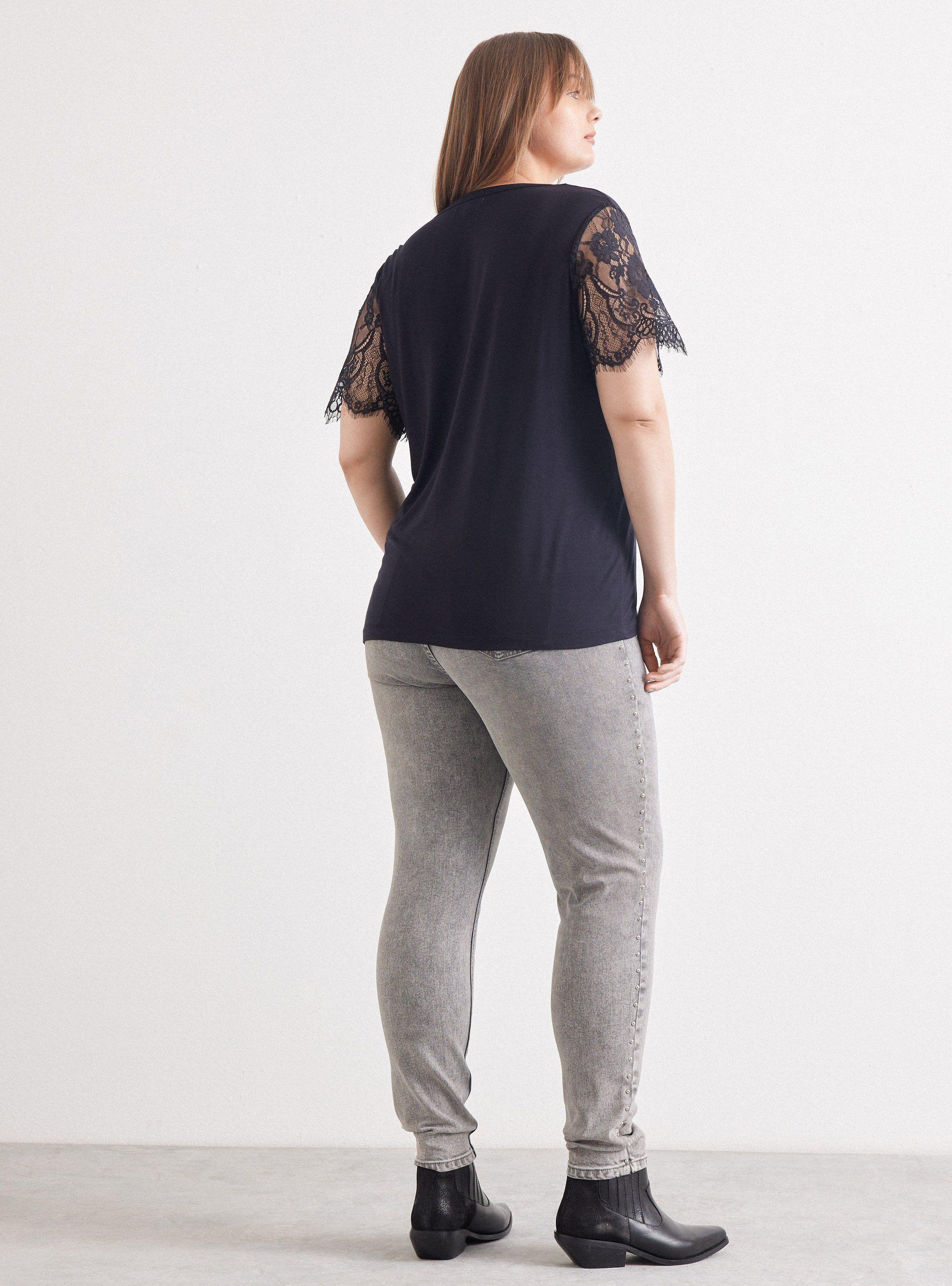 Polera Mangas de Encaje-5