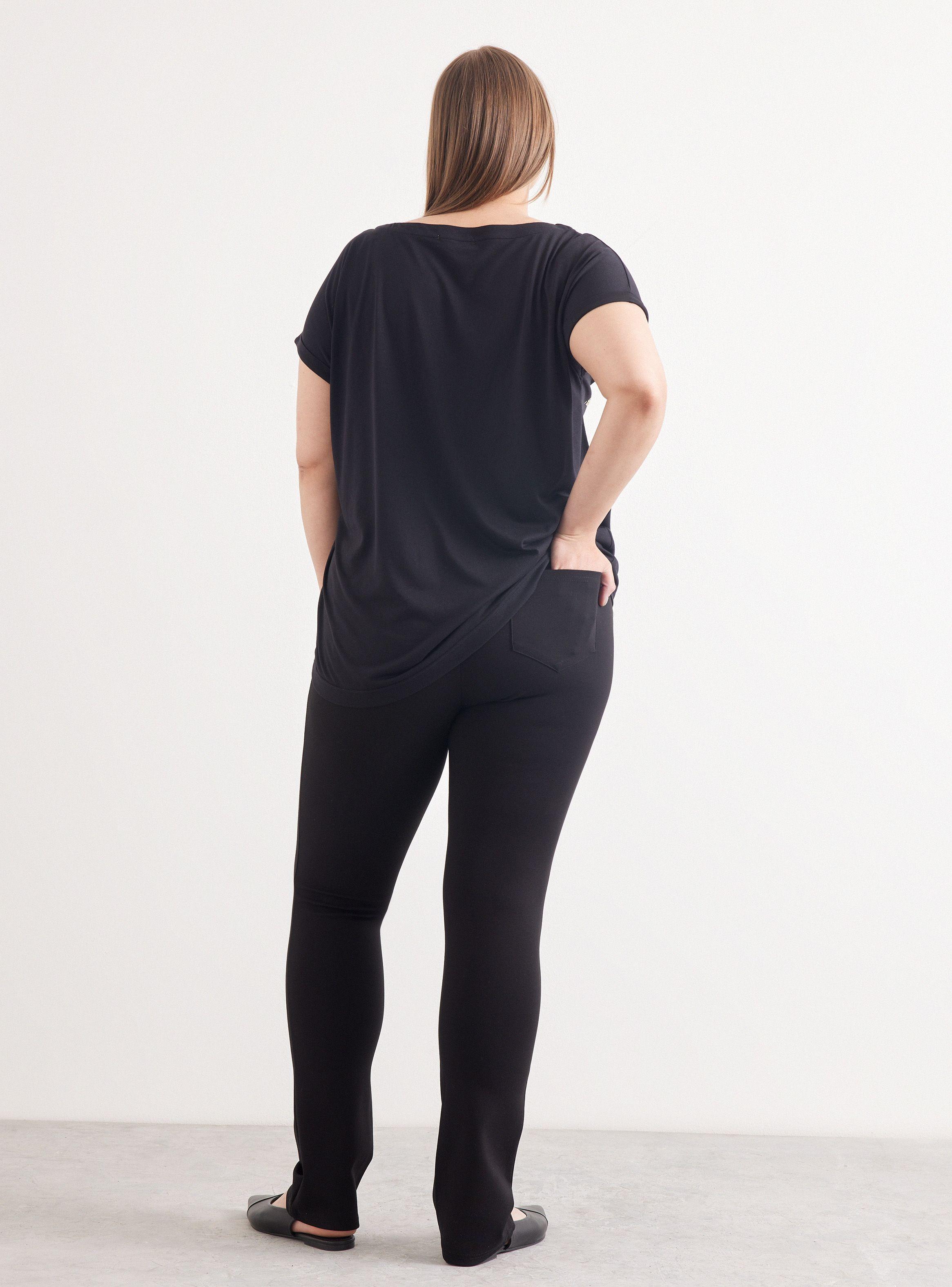 Pantalón Tipo Calza Bolsillos y Cierre Metalizado-5