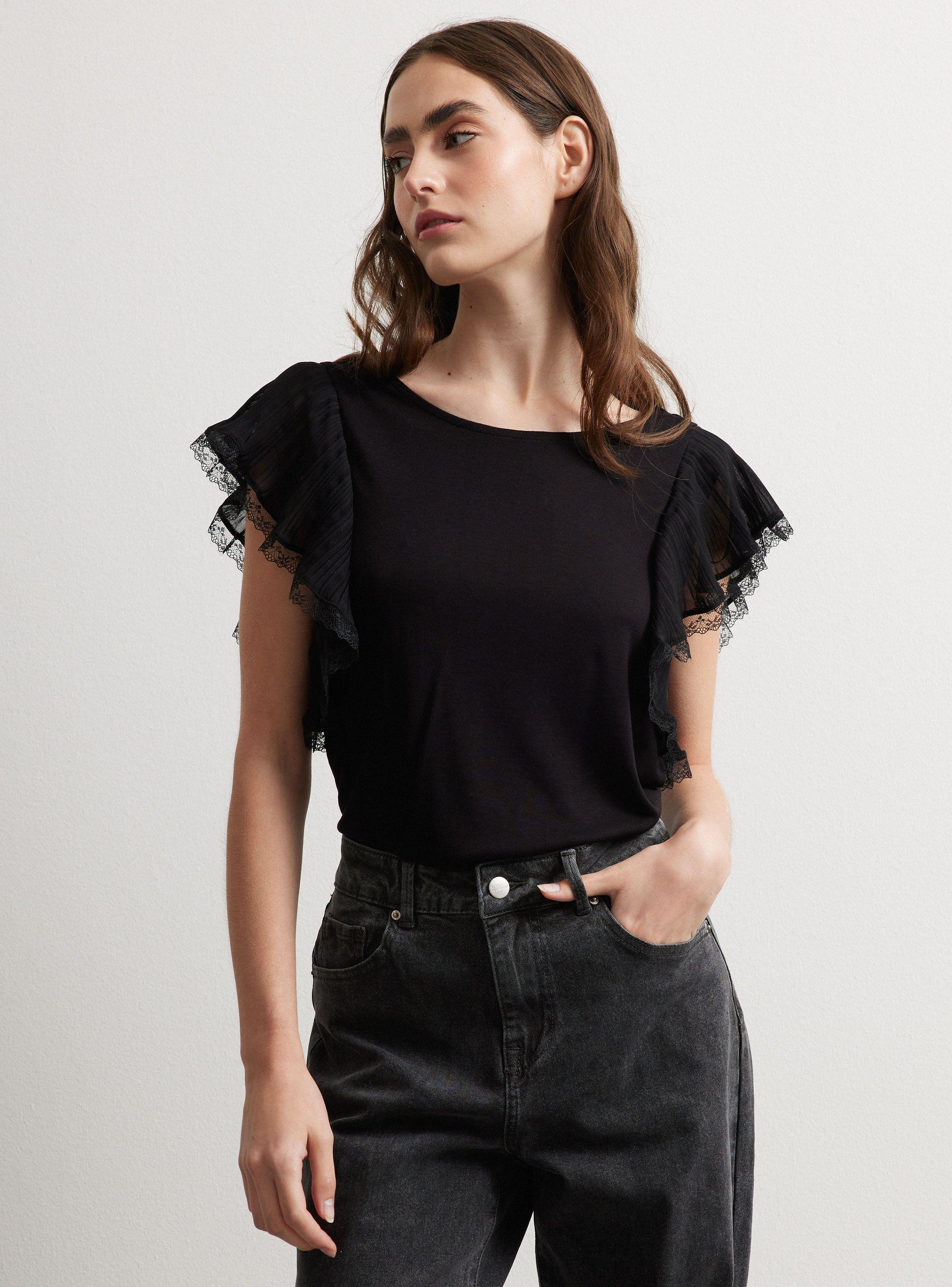 Polera Mangas Corta Con Vuelos-0