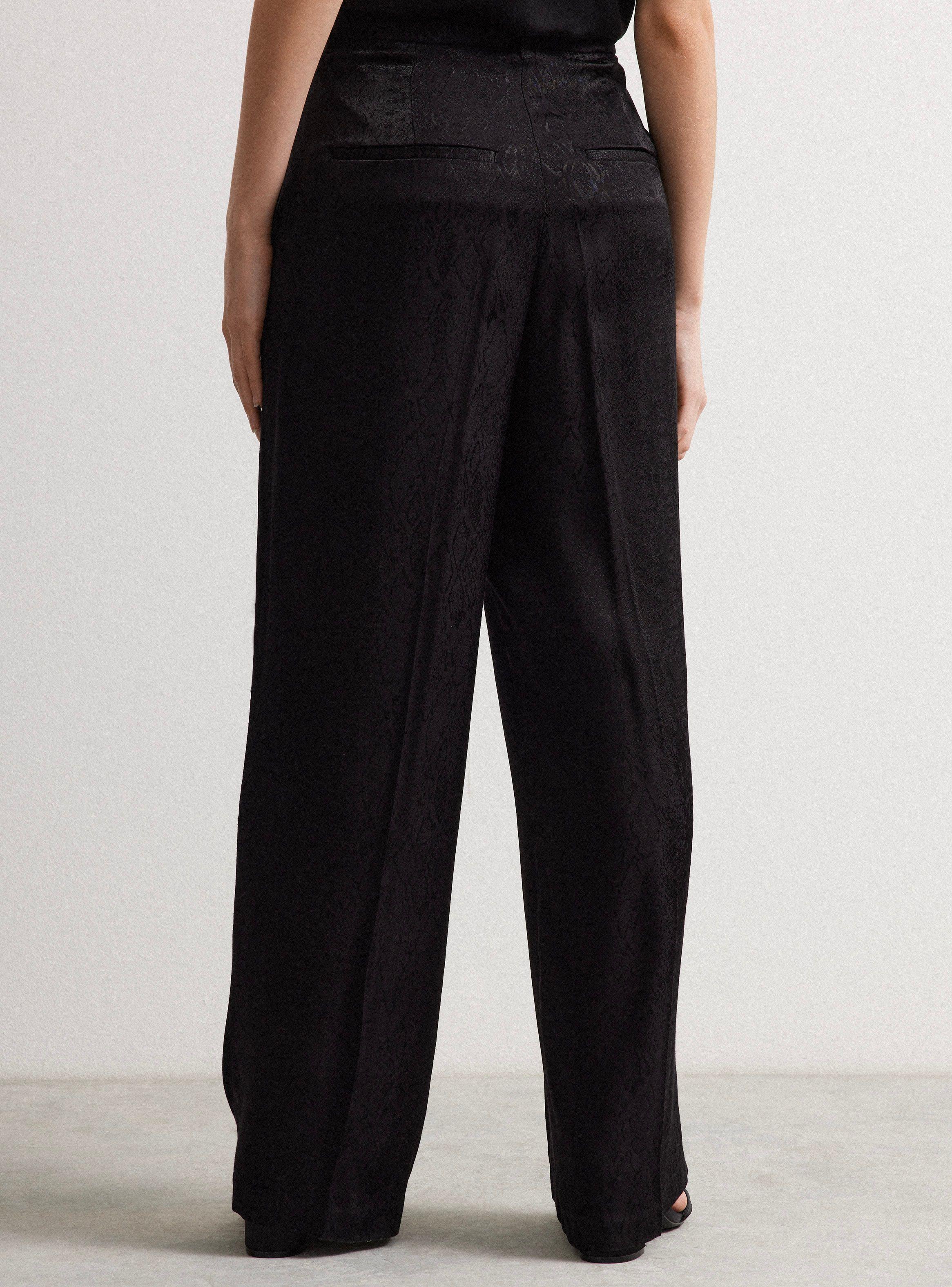 Pantalón De Vestir Satín Jacquard Fluido-1