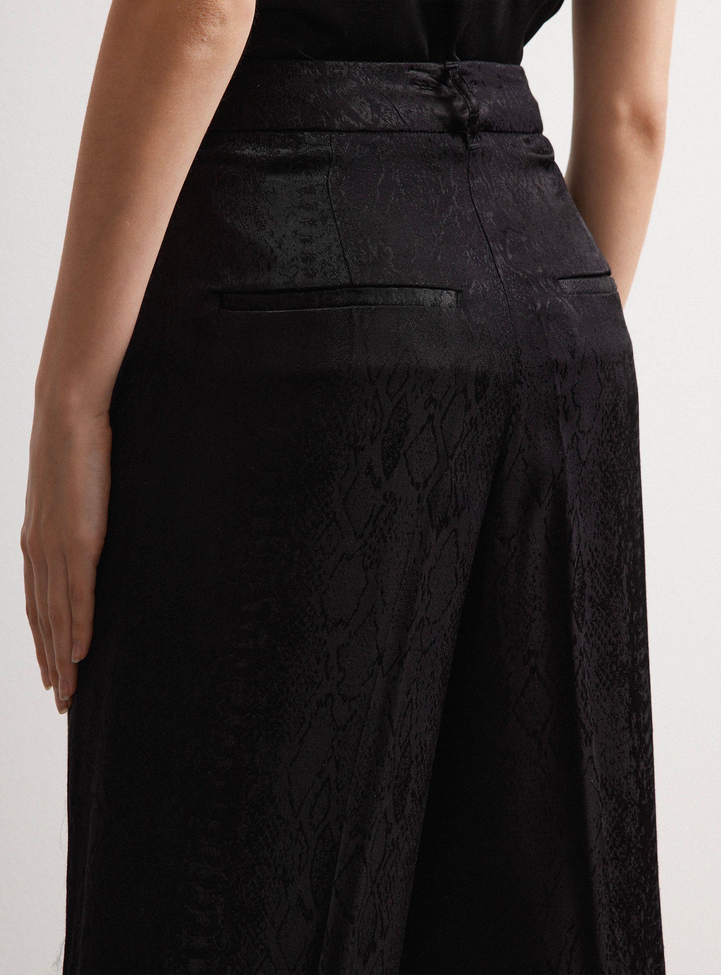 Pantalón De Vestir Satín Jacquard Fluido-3