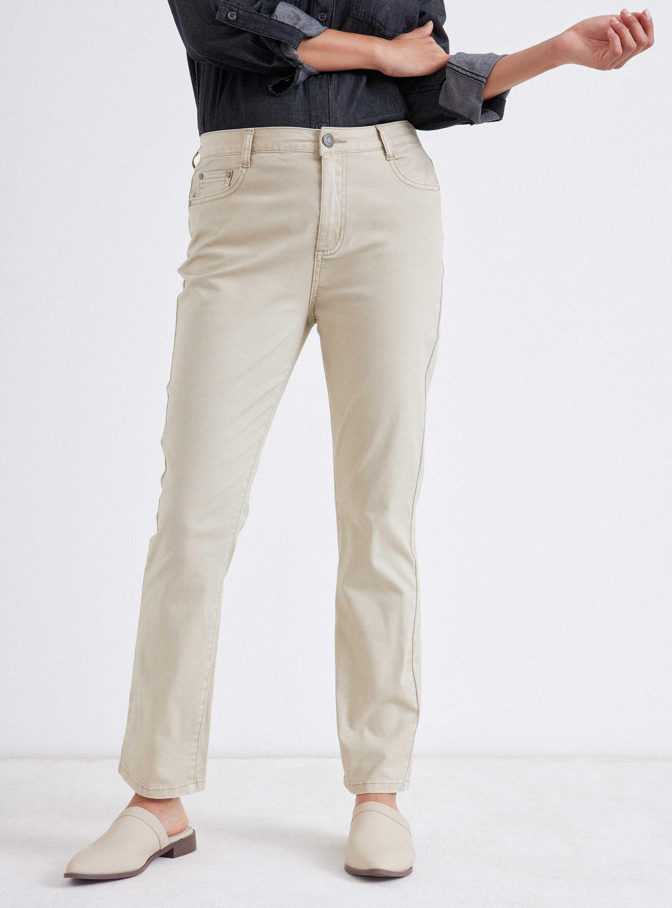 Pantalón Recto Color-0