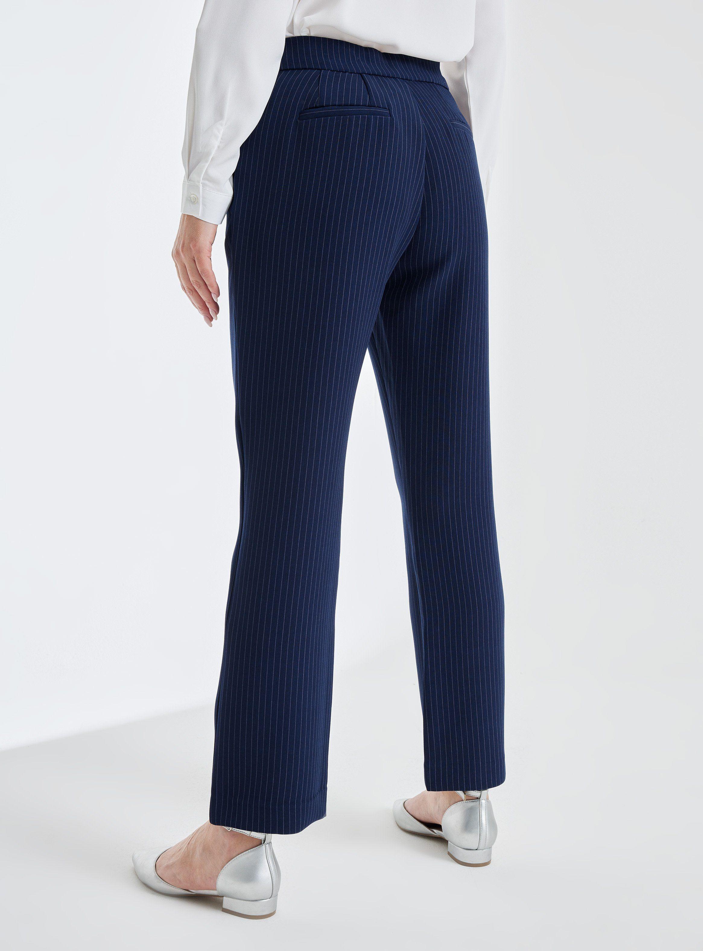 Pantalón De Vestir Tiro Medio Rayas Diplomáticas-1