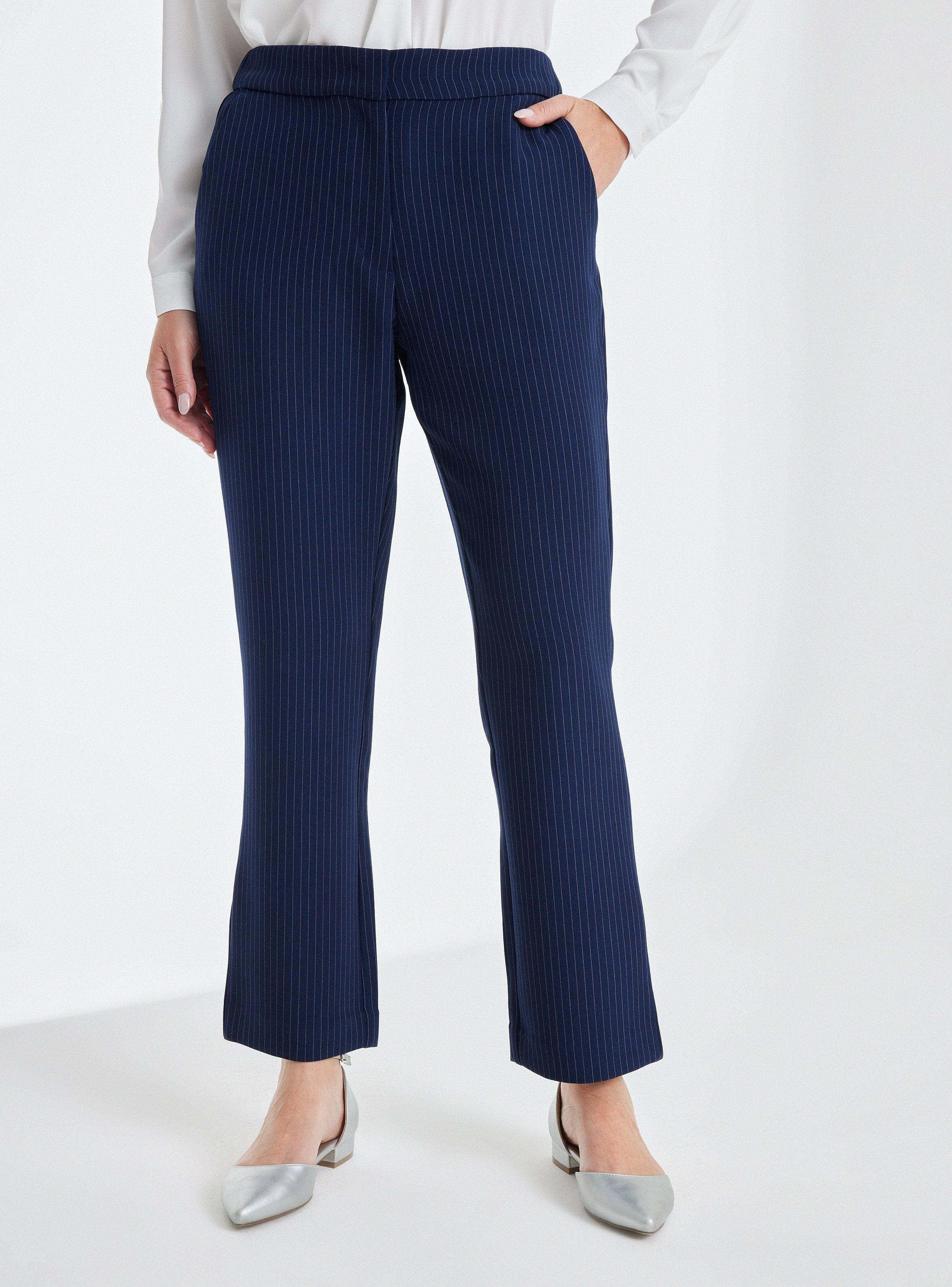 Pantalón De Vestir Tiro Medio Rayas Diplomáticas-0