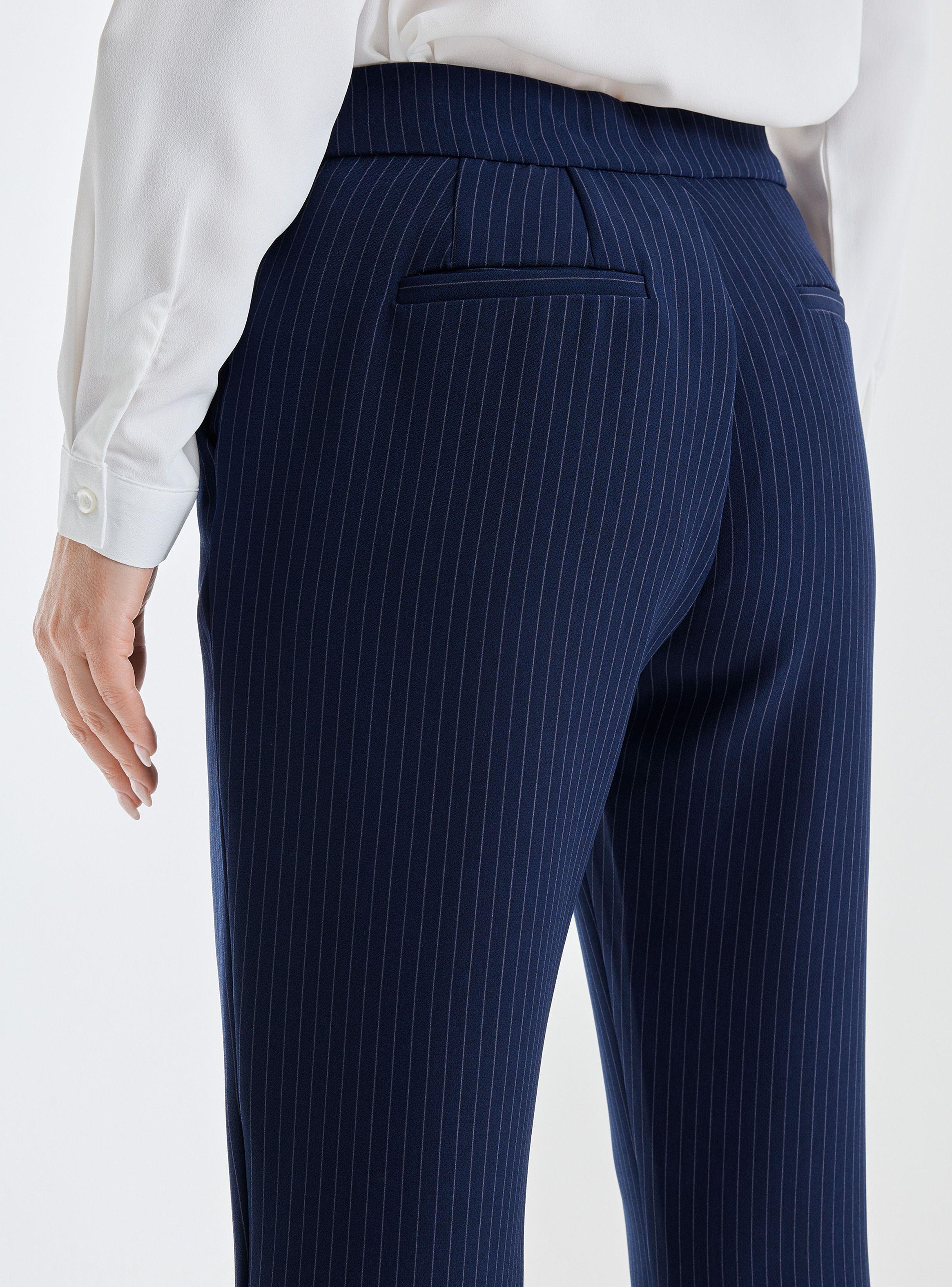Pantalón De Vestir Tiro Medio Rayas Diplomáticas-3