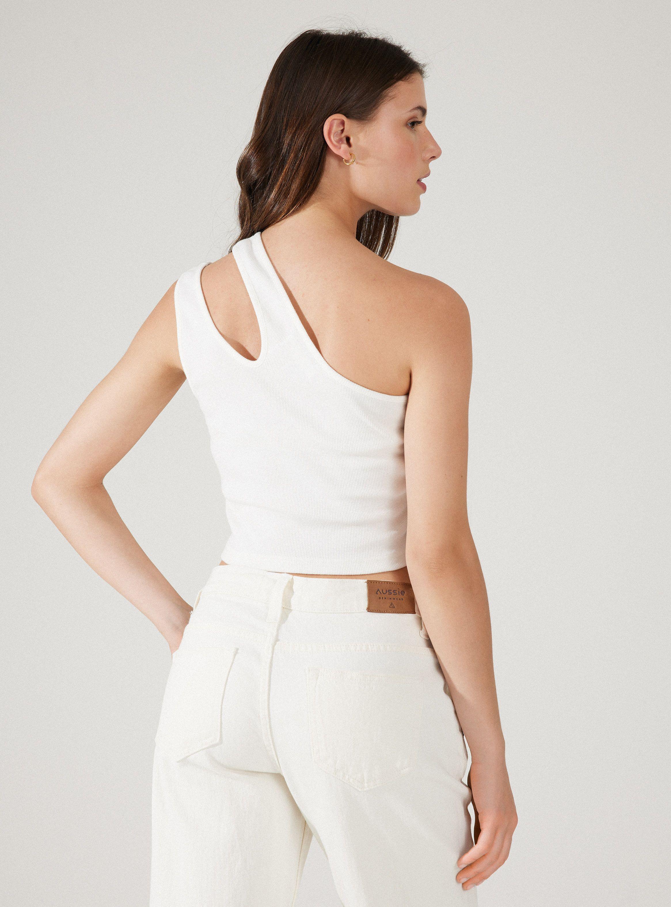 Polera Rib con Cut Out Hombro-1