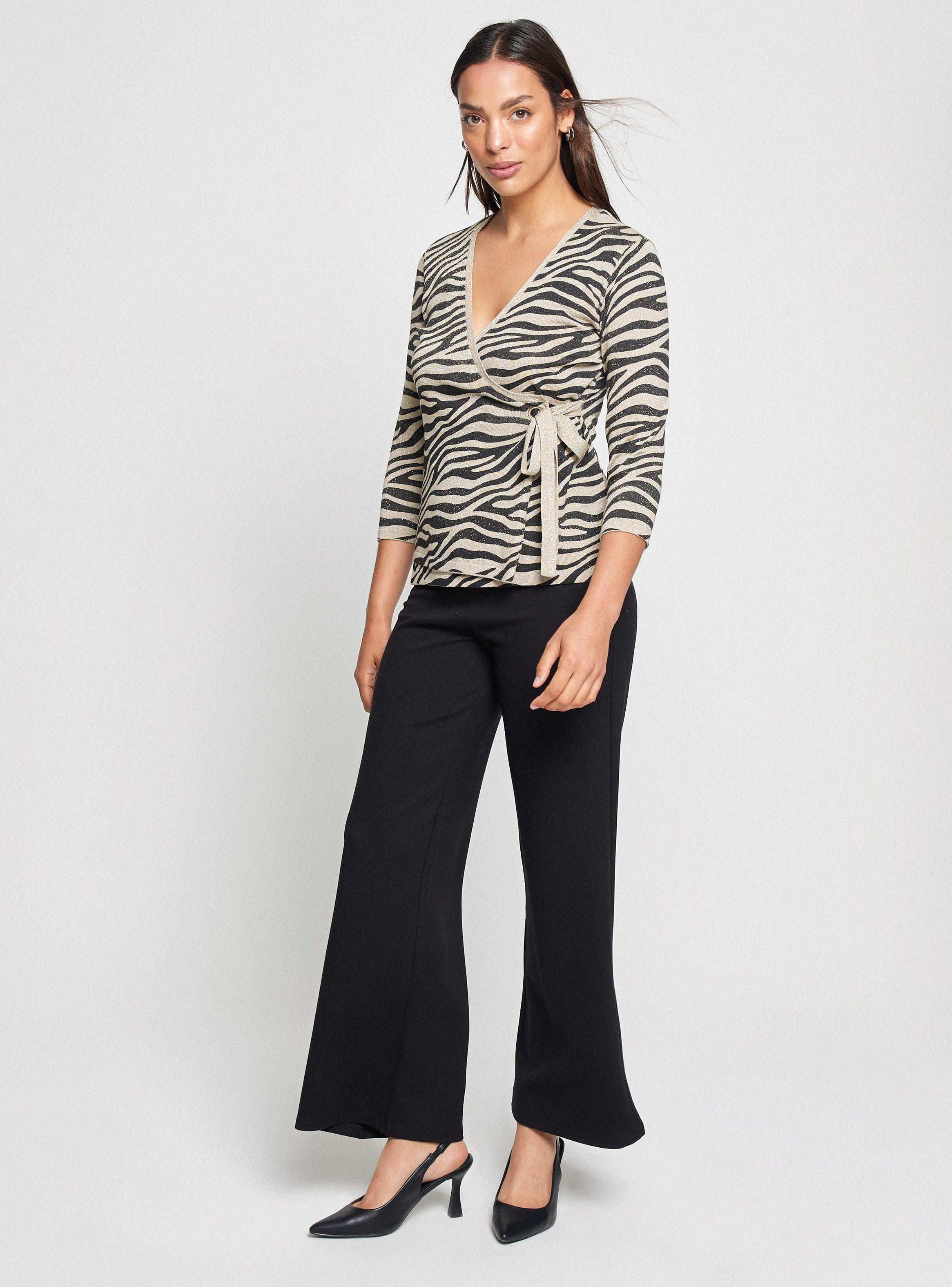 Chaleco Wrap Estampado Con Lazo-4