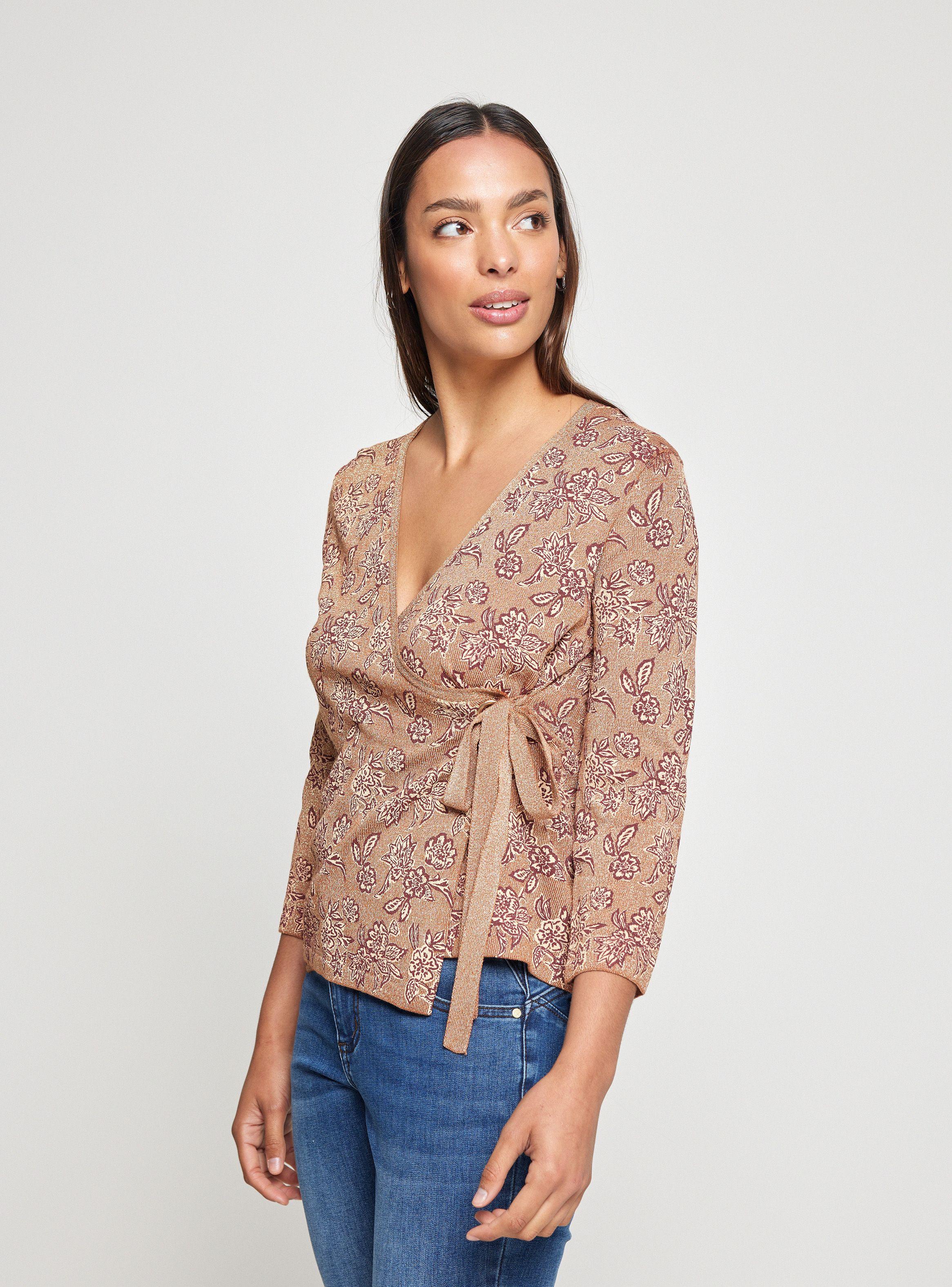 Chaleco Wrap Estampado Con Lazo-0