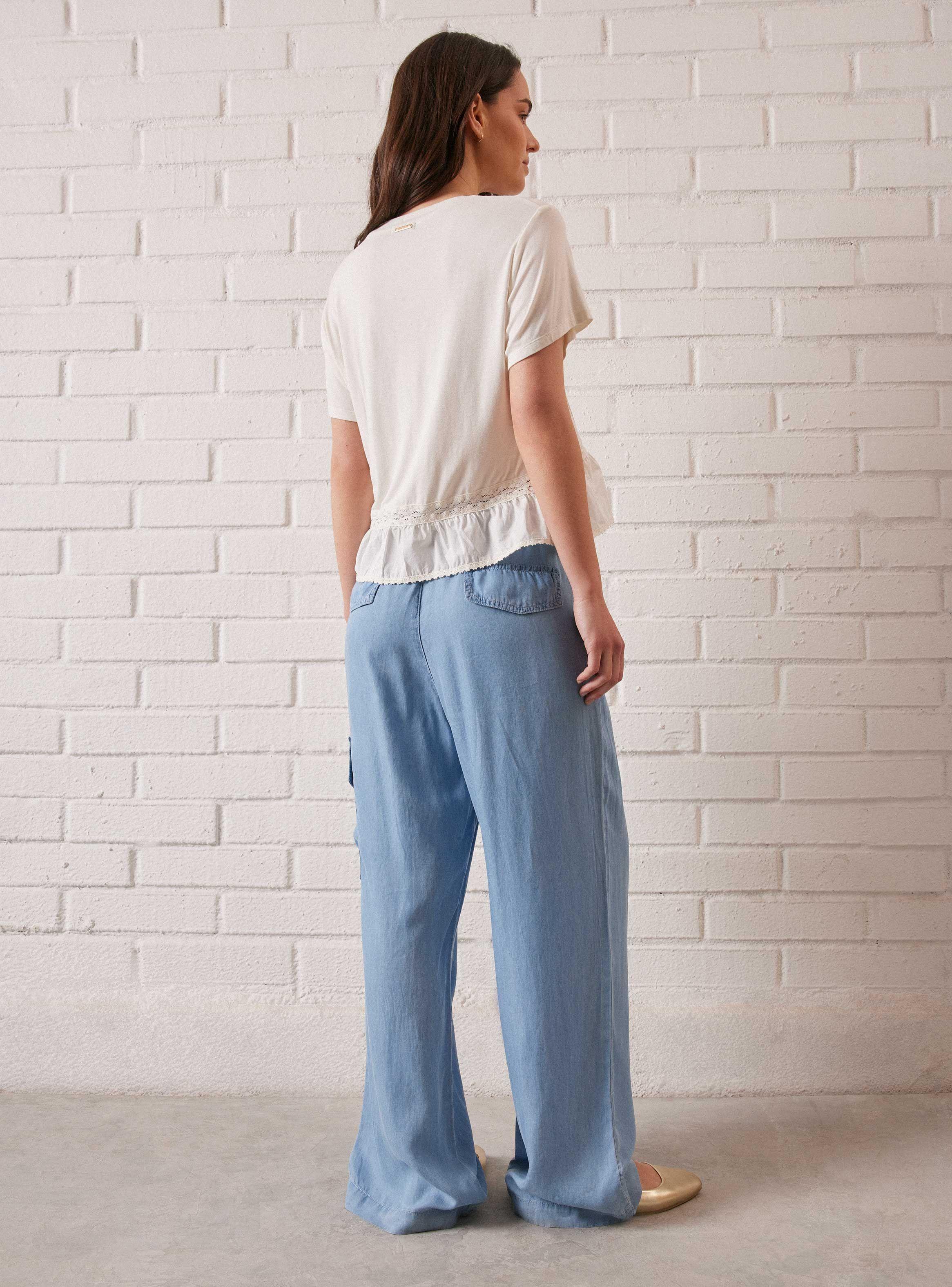 Polera  Diseño Corsé con Mezcla De Telas y Encaje-5