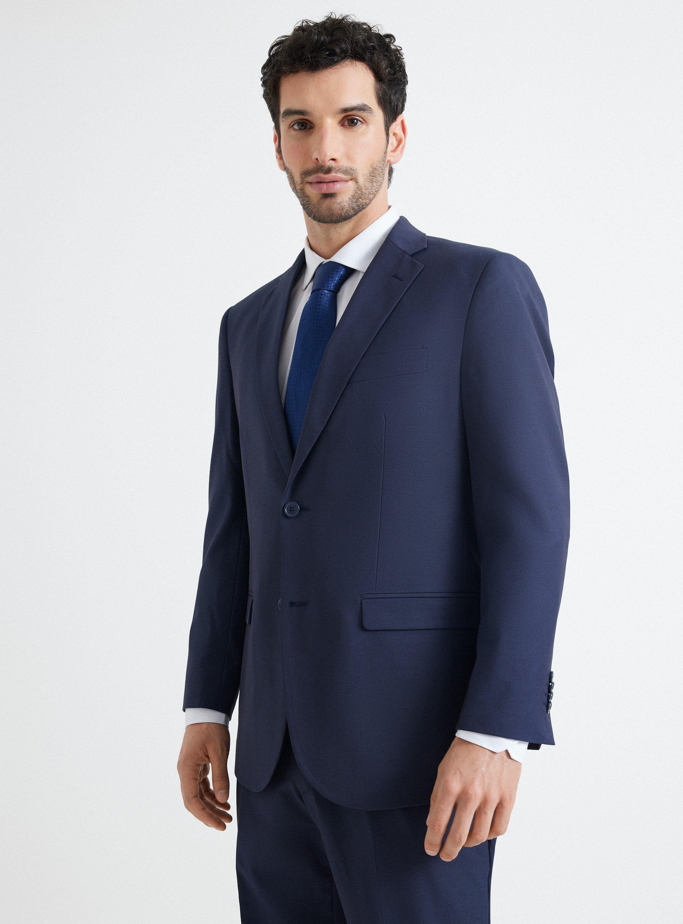 Traje Recto Texturado 4 Regular Fit-0