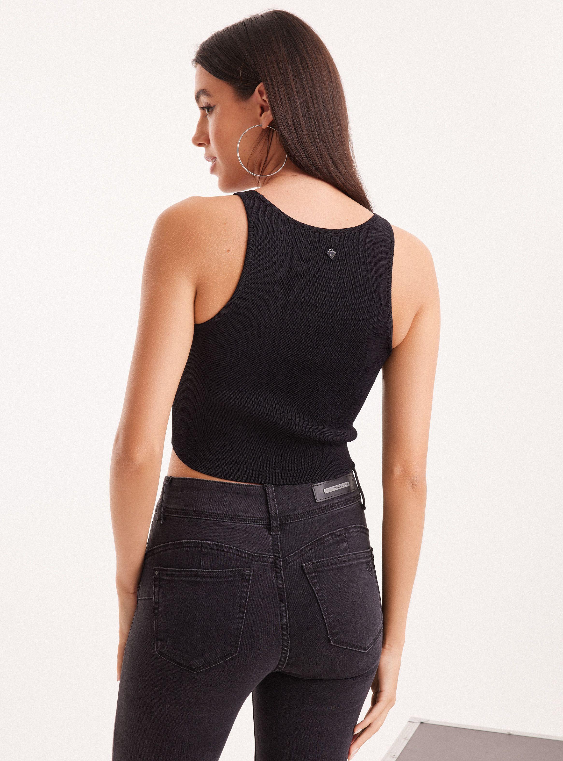 Polera Tejida Pieza Hilos Delantero-1