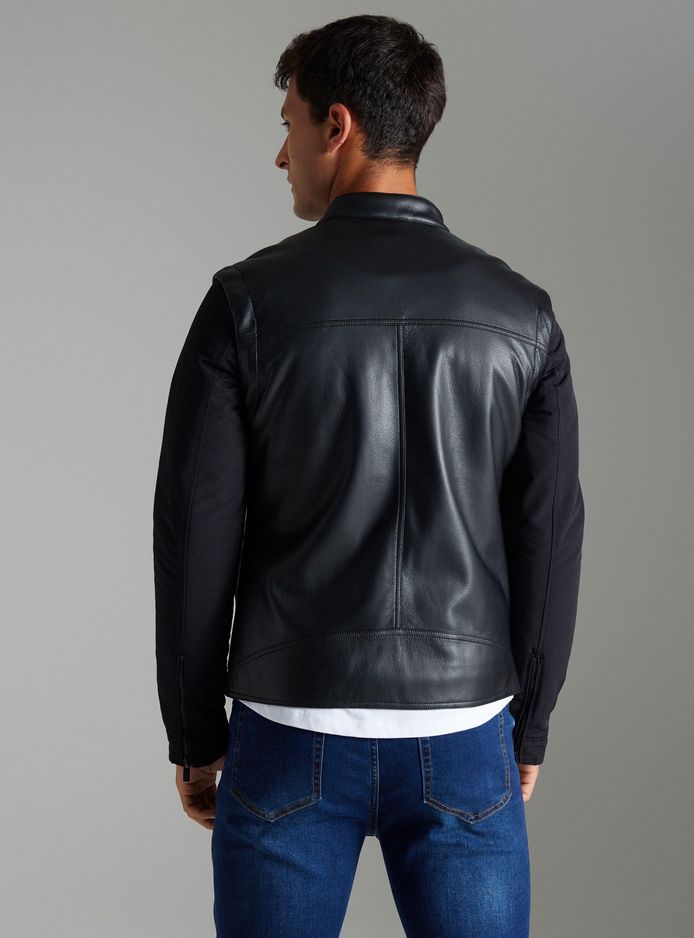 Chaqueta Cuerpo Pu Mangas Nylon Desmontables-1