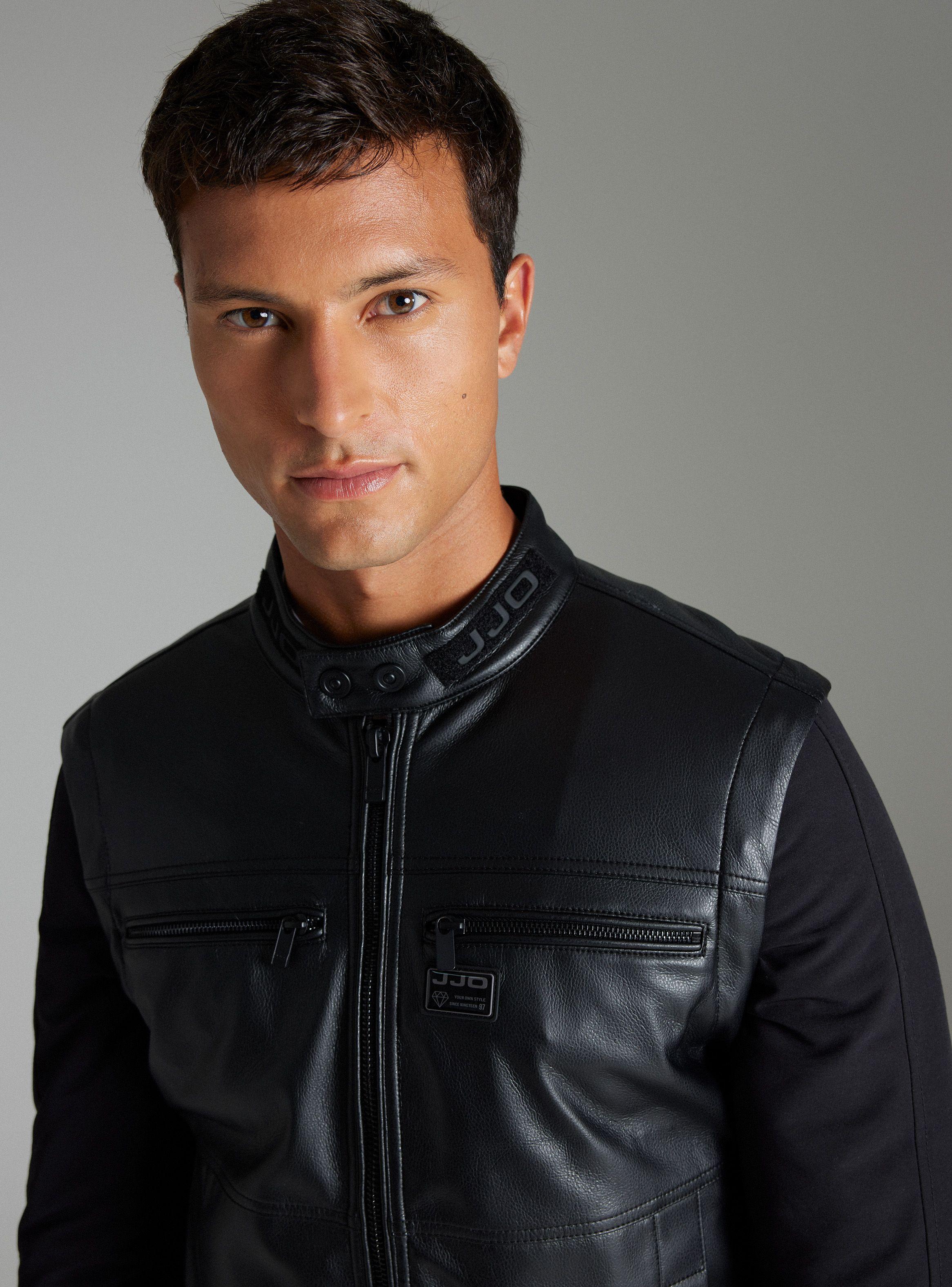 Chaqueta Cuerpo Pu Mangas Nylon Desmontables-2