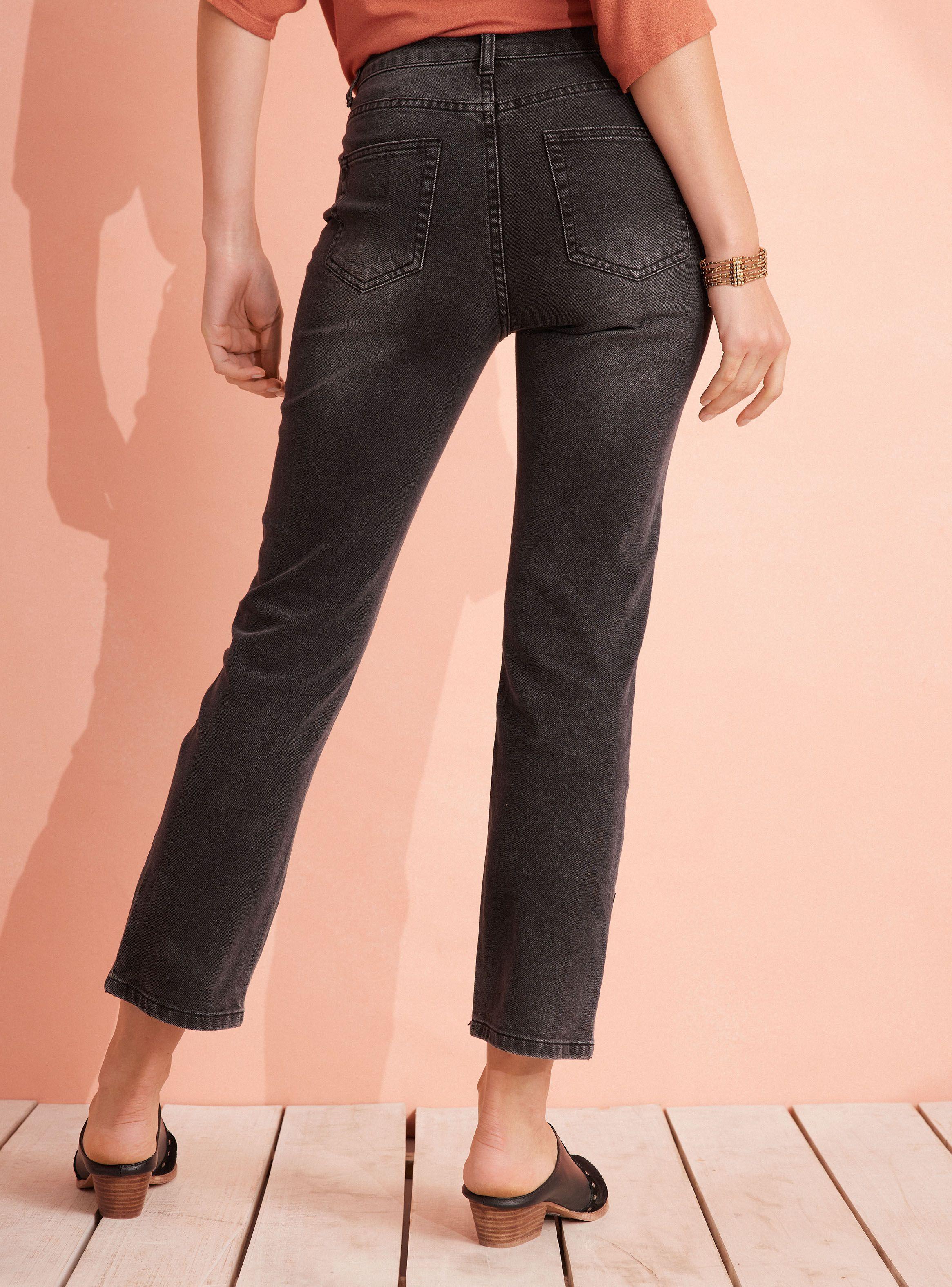 Jeans Aplcacion De Tela Estampada En Basta-1