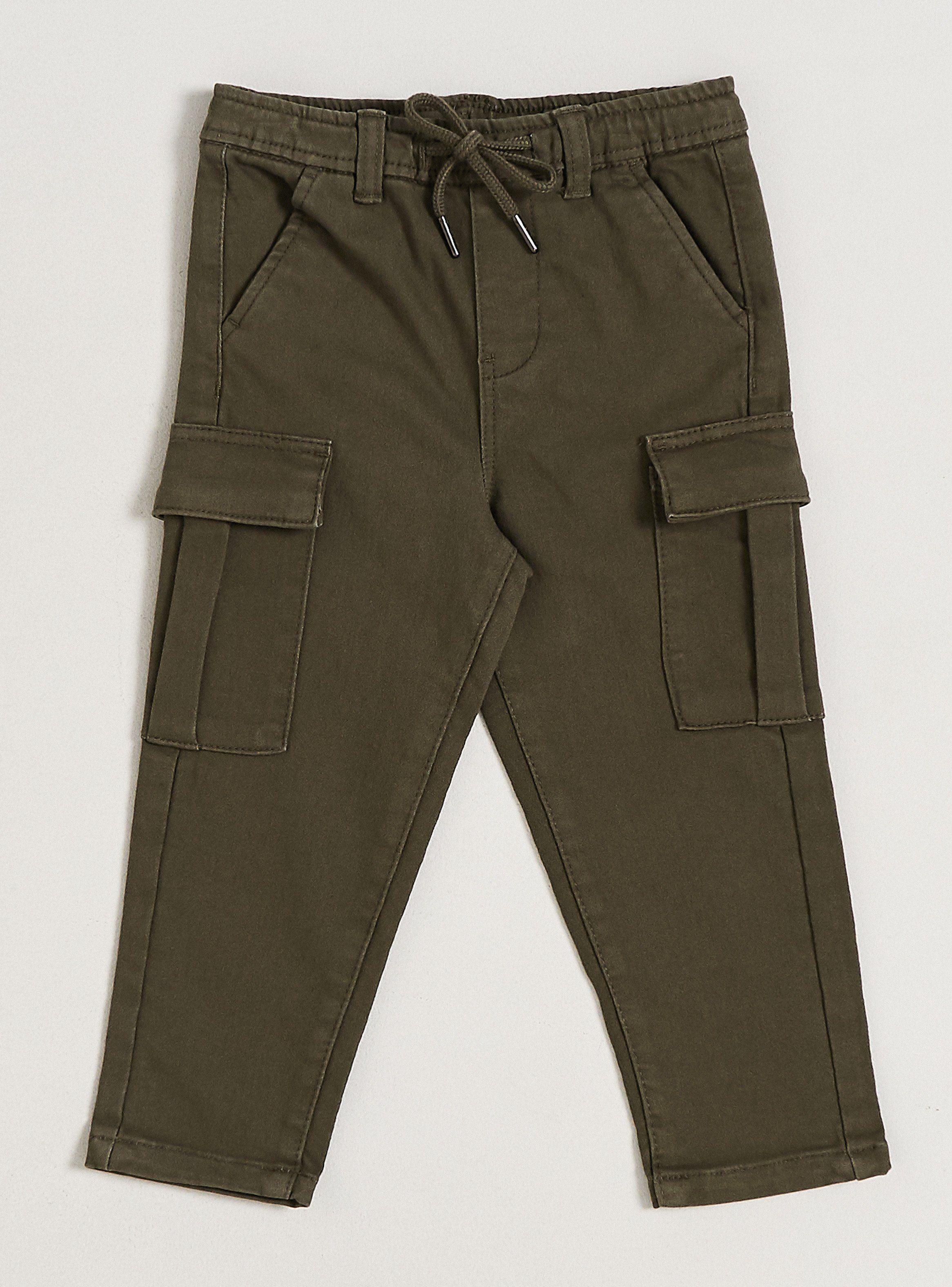 Pantalón Color Confortable con Bolsillos Cargo-0