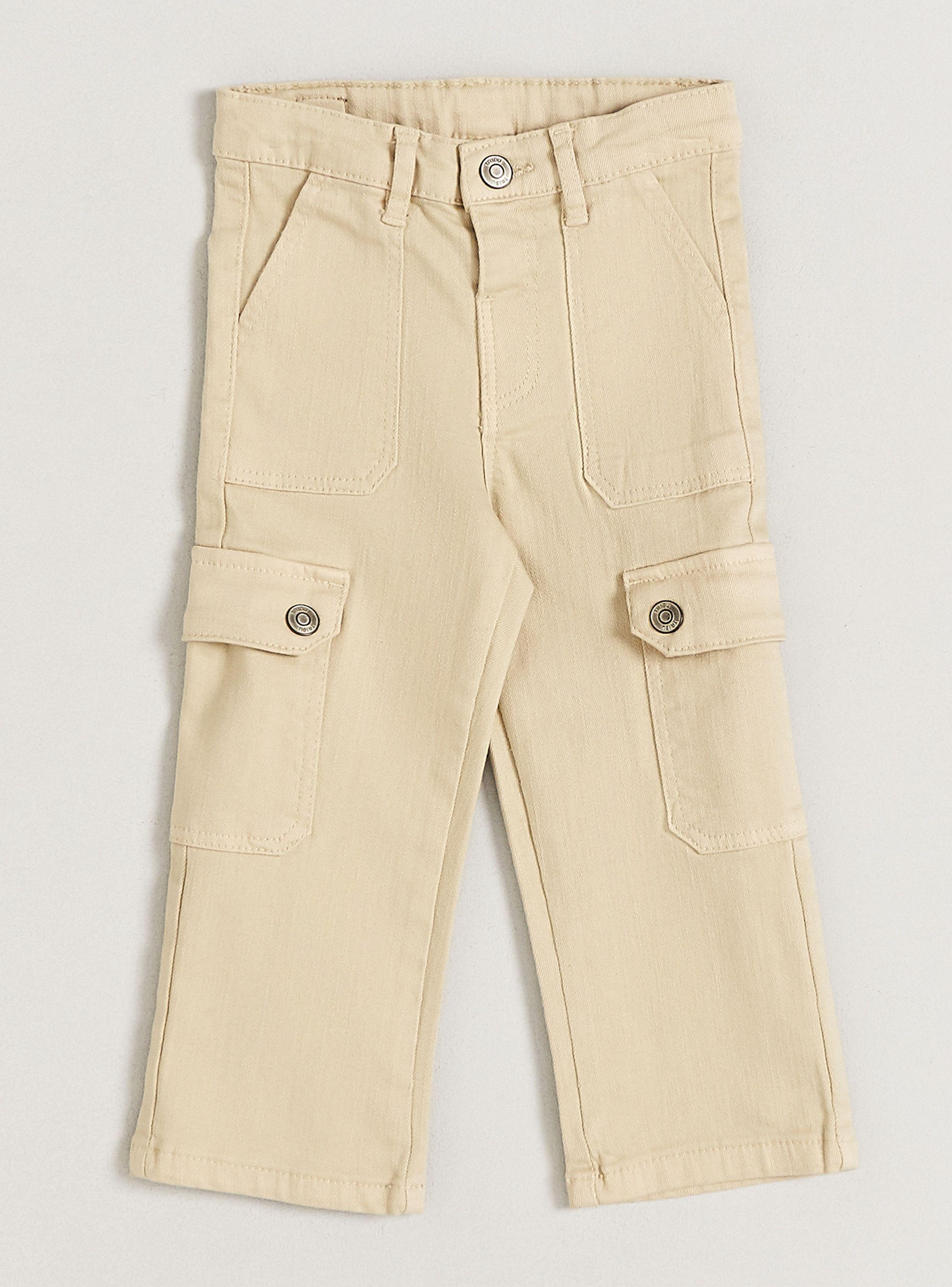 Pantalón Color con Bolsillos Cargo-0