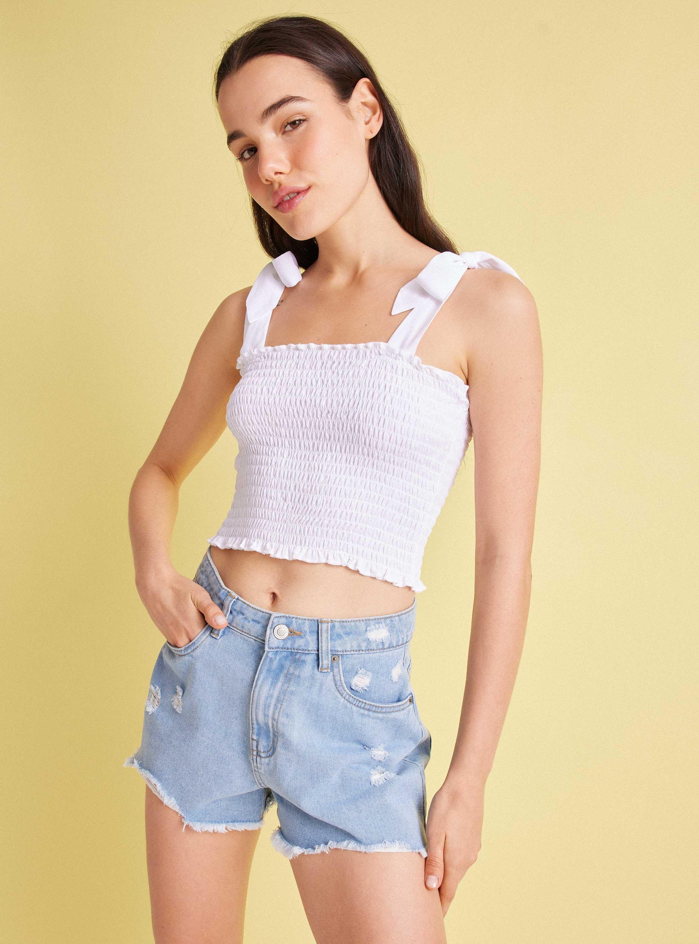 Polera Panal Amarras Hombro-0