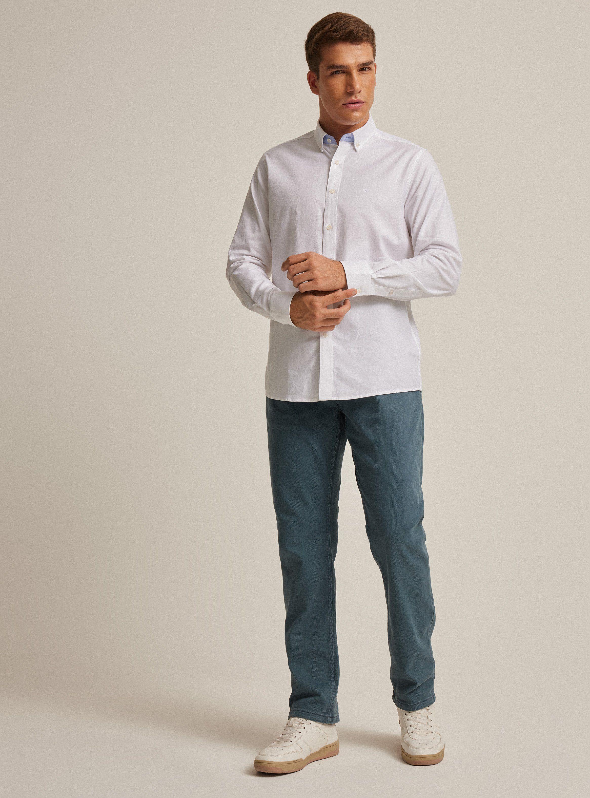 Camisa de Vestir Oxford blanca-4