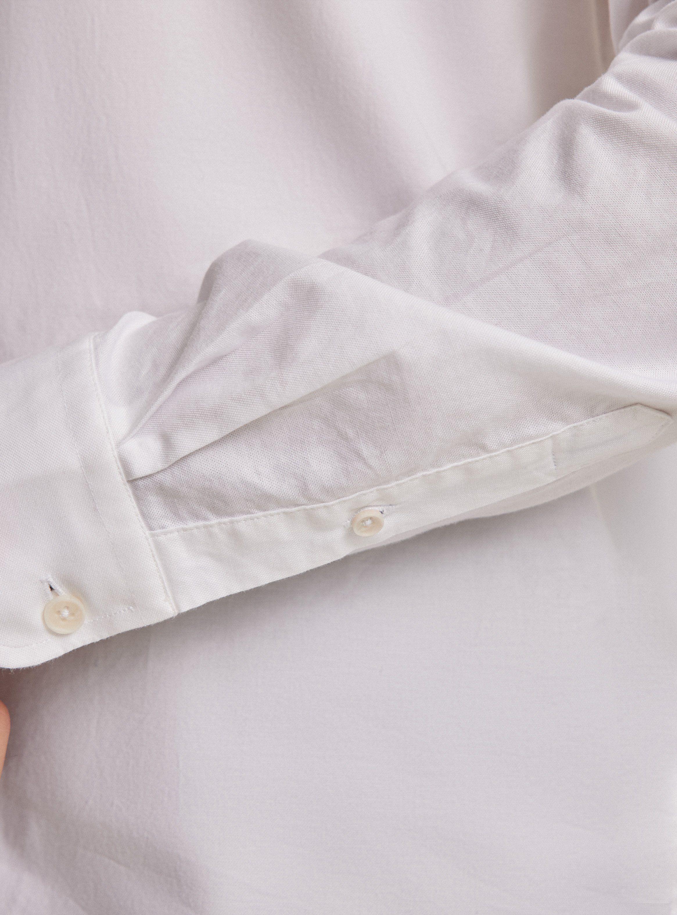 Camisa de Vestir Oxford blanca-3