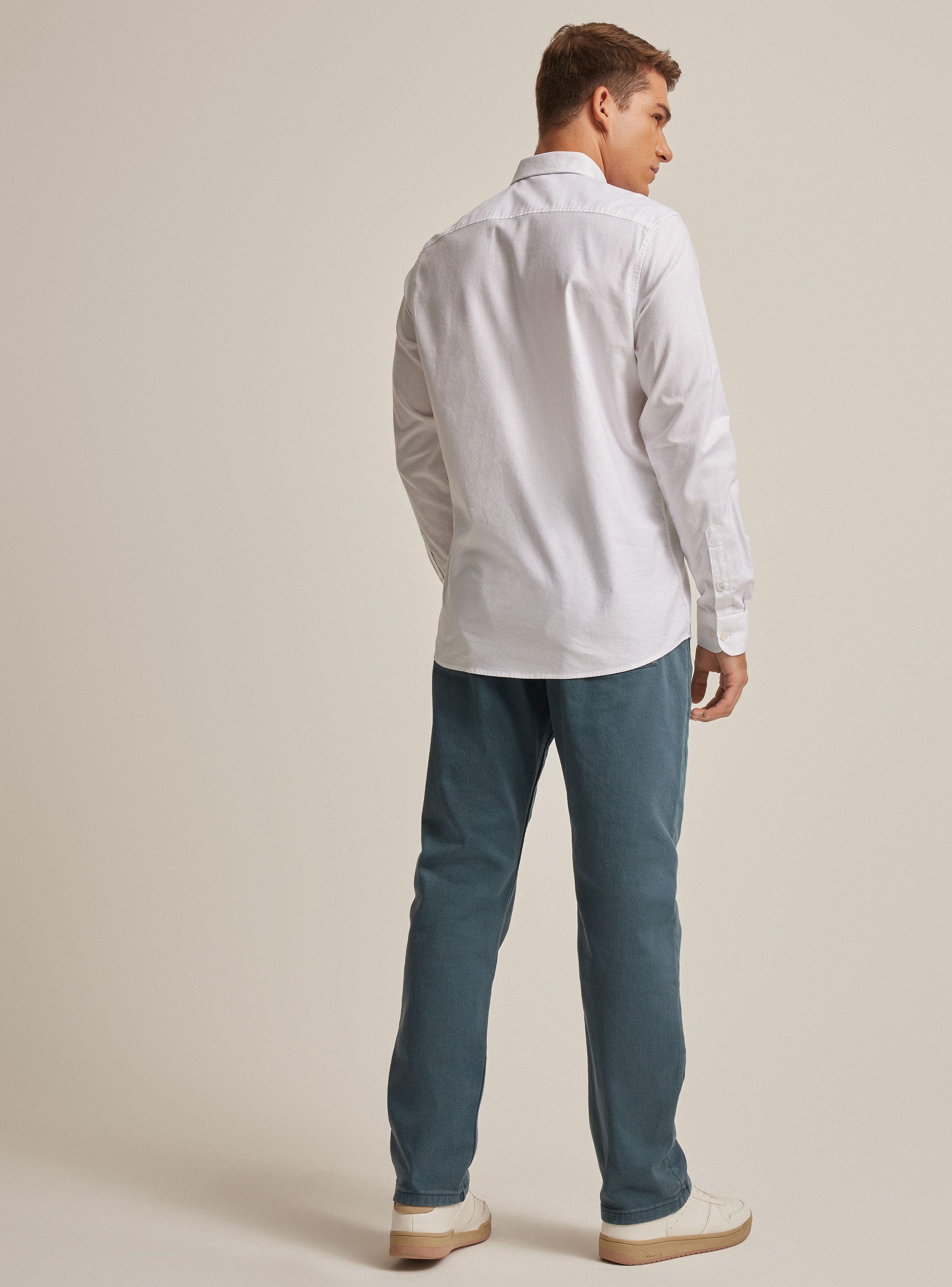 Camisa de Vestir Oxford blanca-5