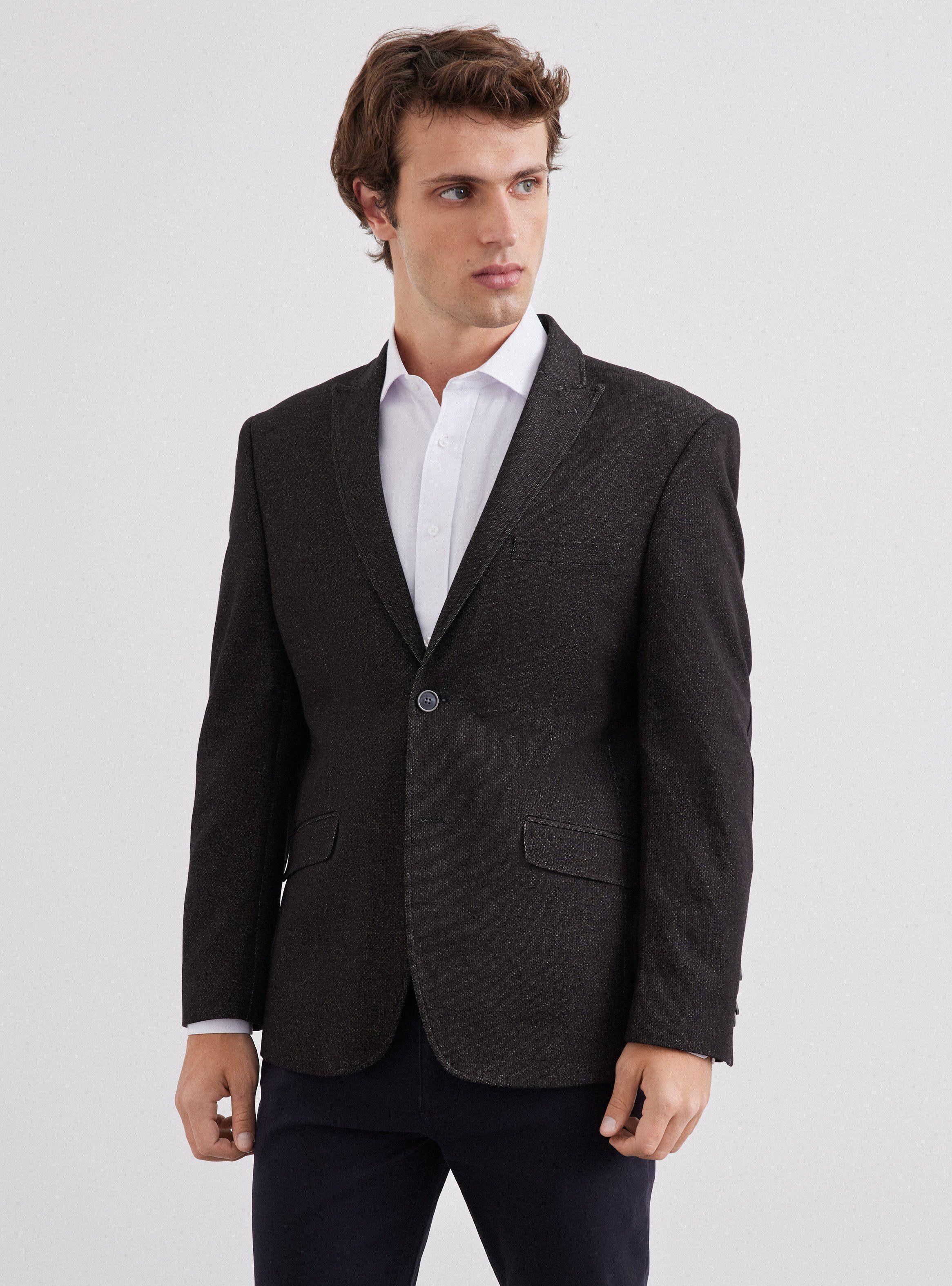 Vestón Recto Knit Slim Fit-0