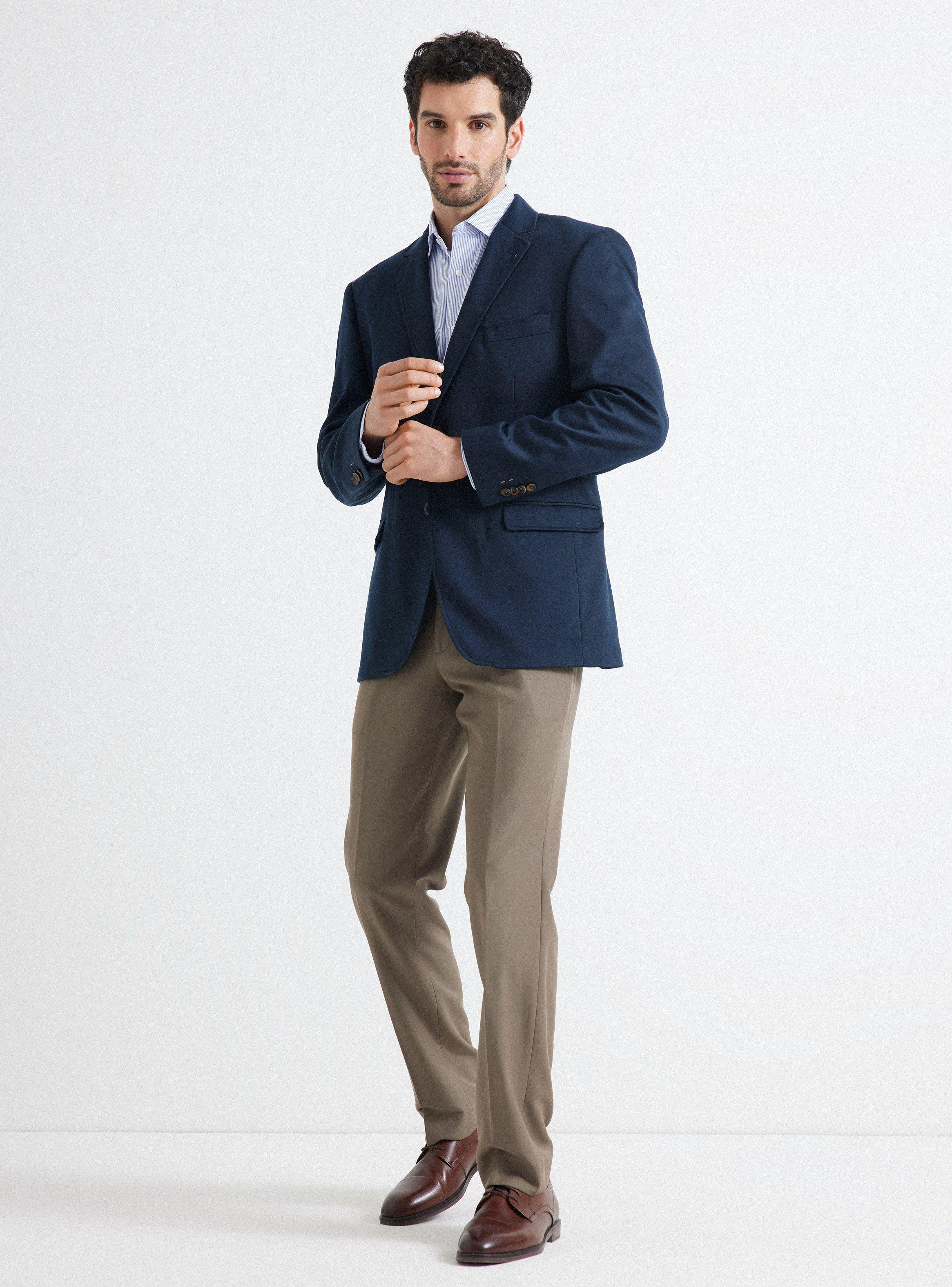 Vestón Recto Paño Liso Regular Fit-4