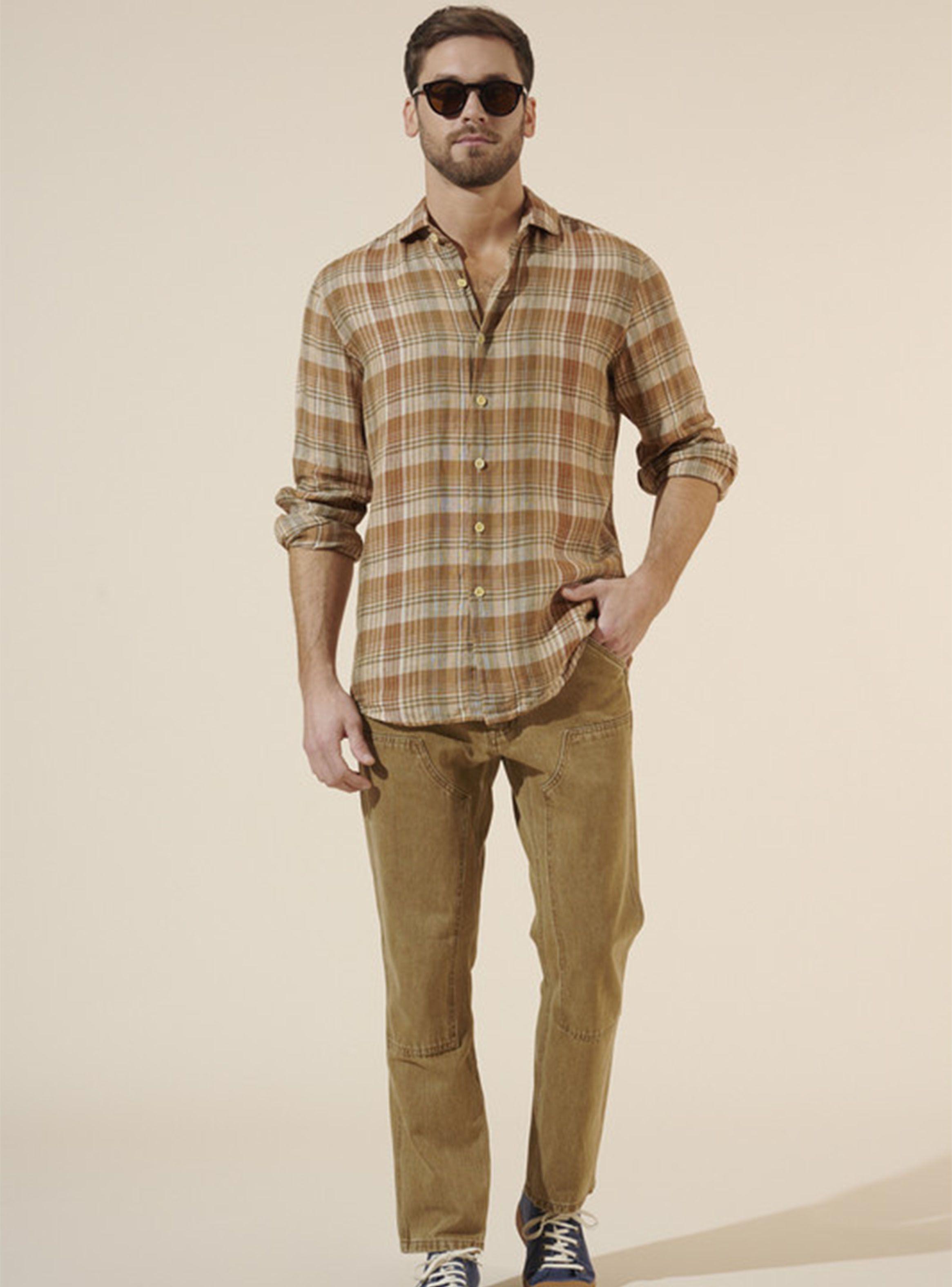 Camisa Casual Manga Larga Cuadros-2
