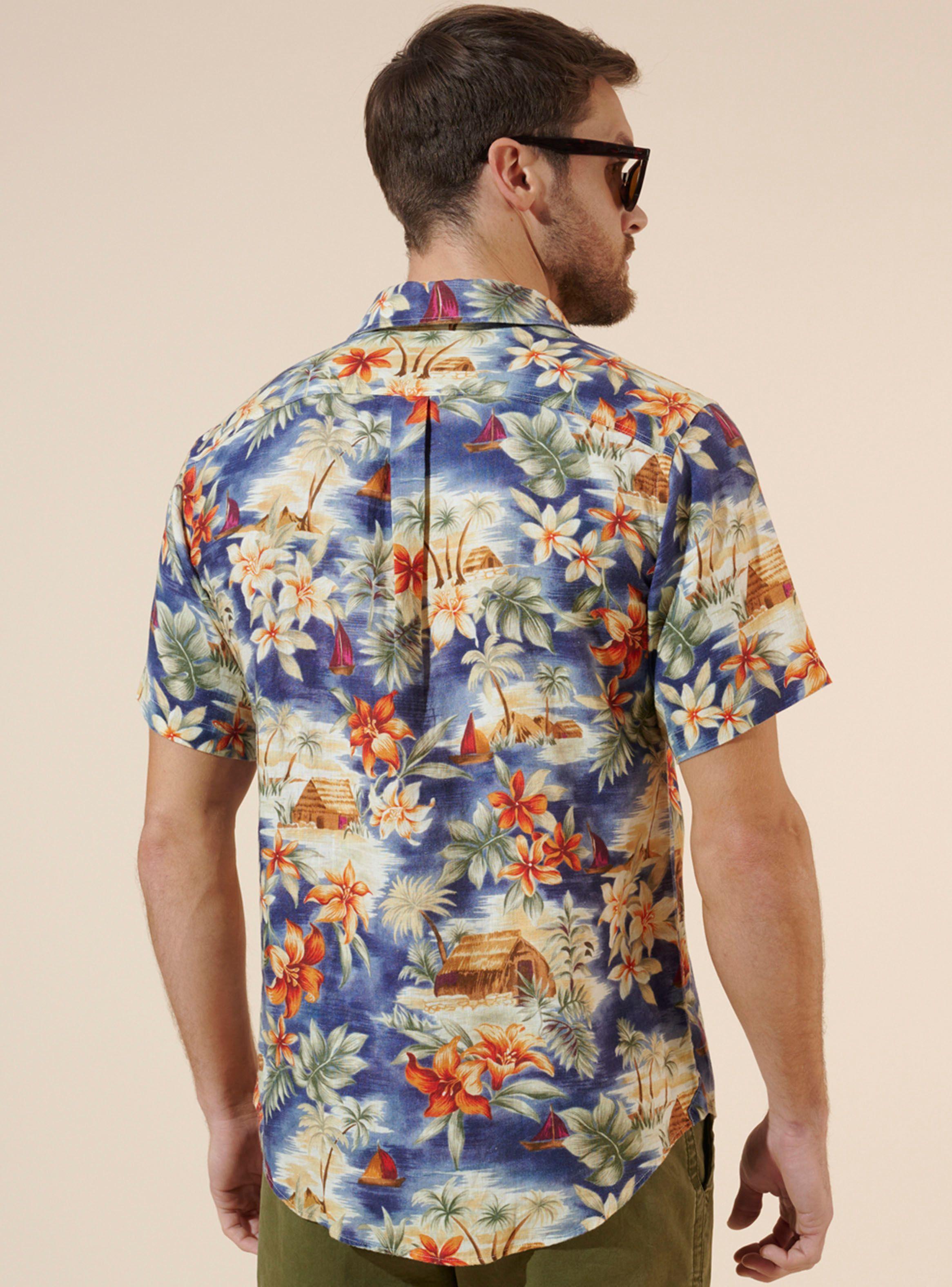 Camisa Sport Ftsia MC Houston Weekend Village Print S24-1