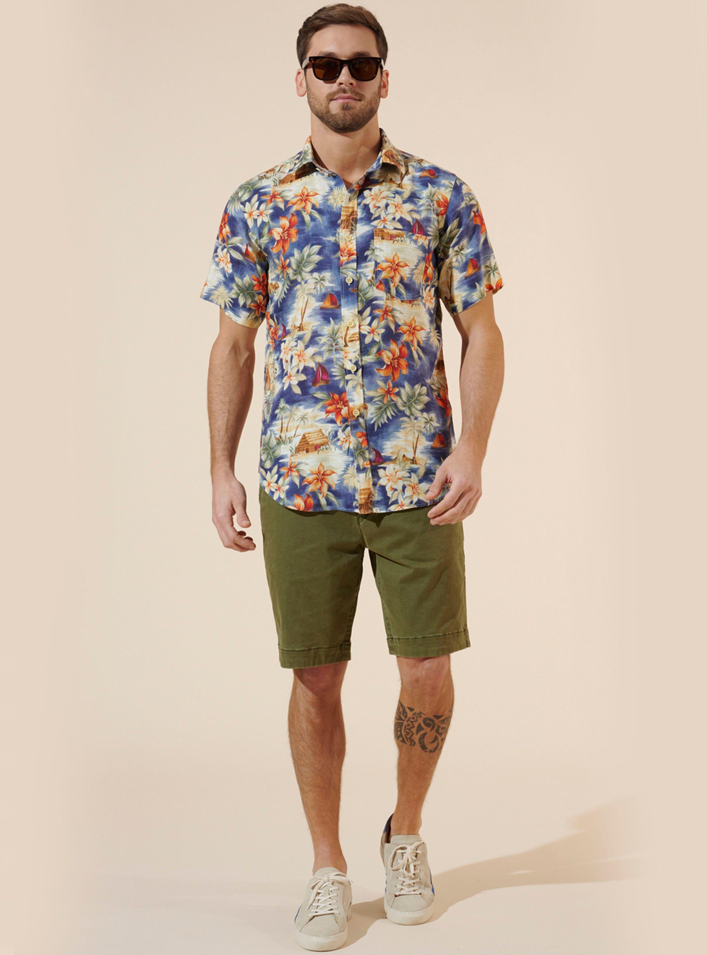 Camisa Sport Ftsia MC Houston Weekend Village Print S24-2