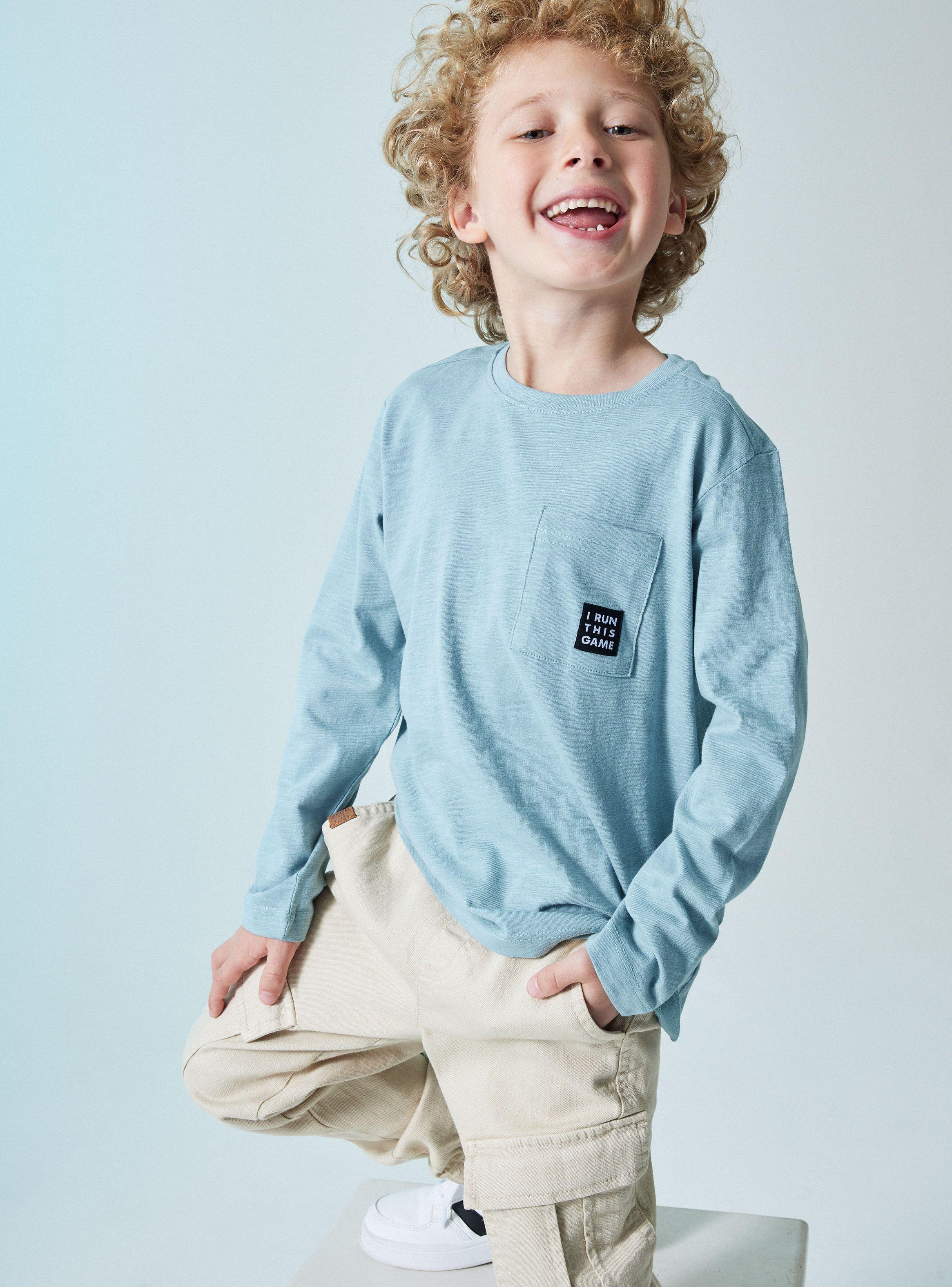 Polera Bolsillo Frontal con Print-0