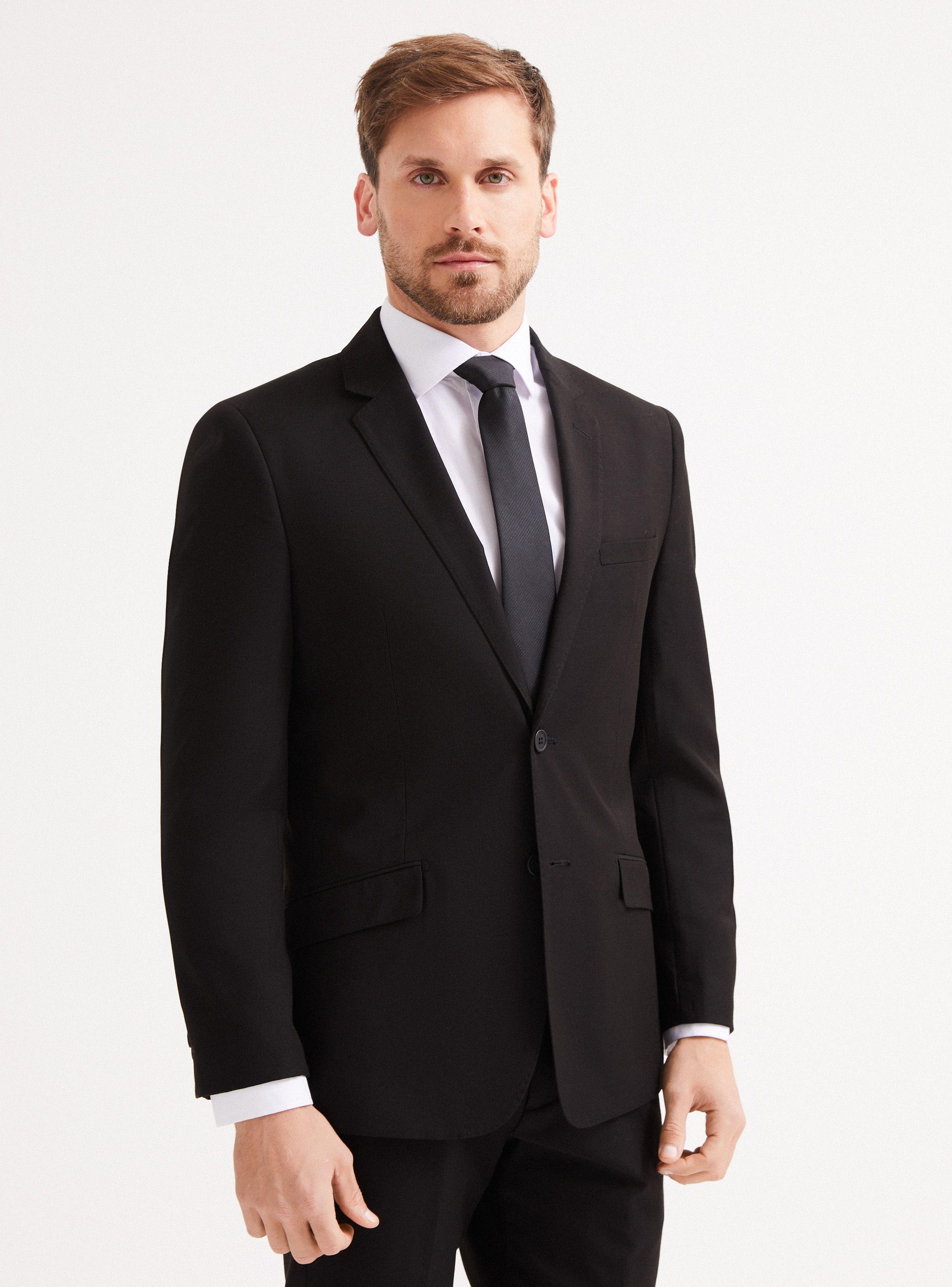 Traje Recto Lana Poliéster Liso-0