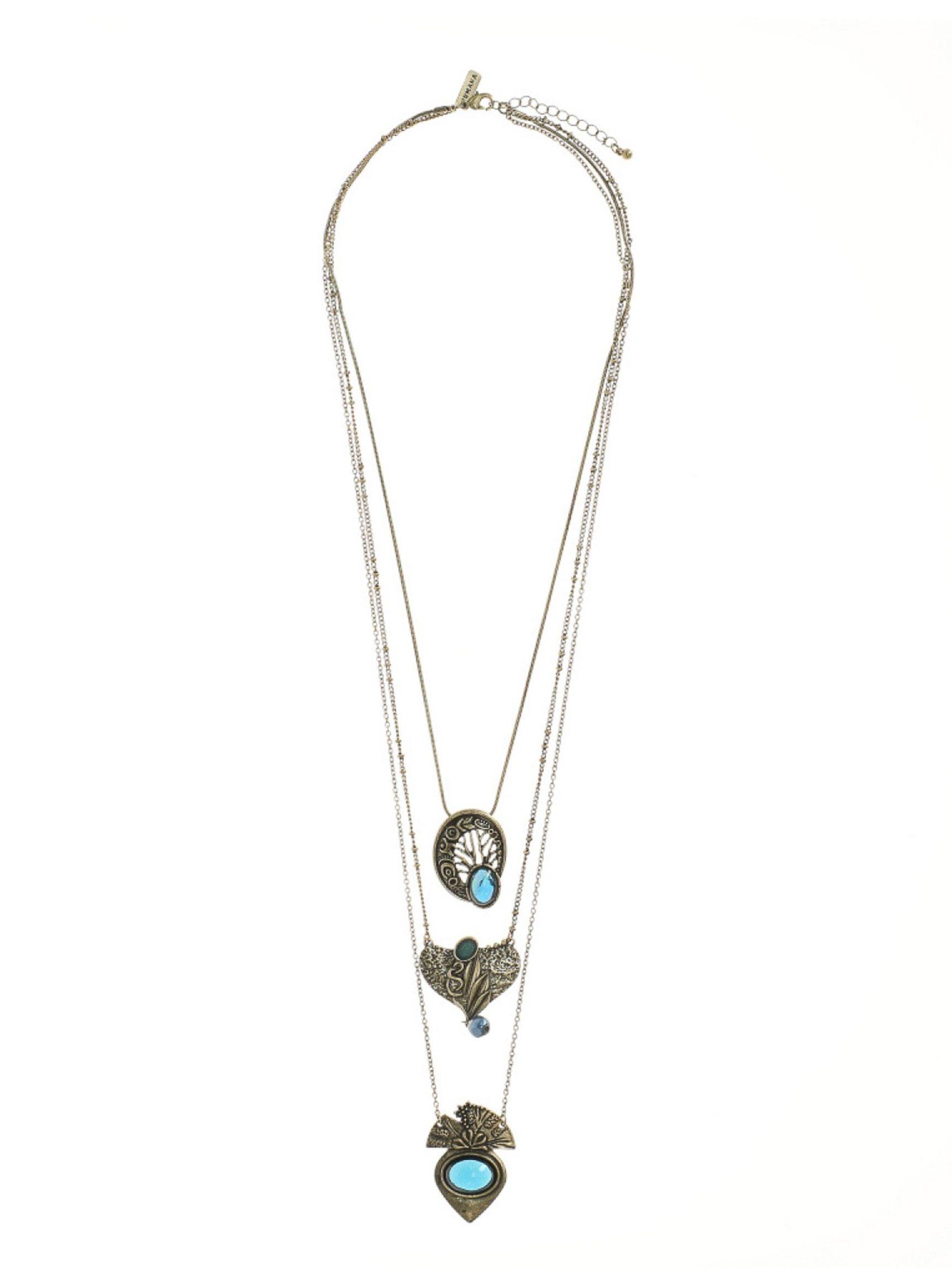 Collar Art Noveau Dorado Humana-0