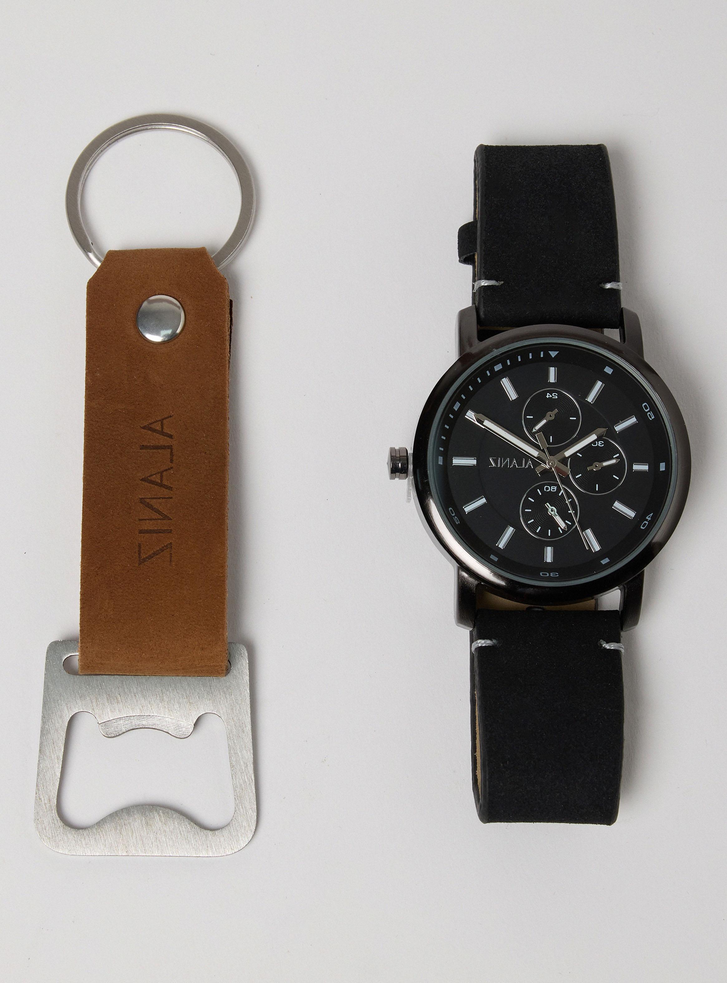 Pack Reloj Análogo Black Hombre + Llavero-0