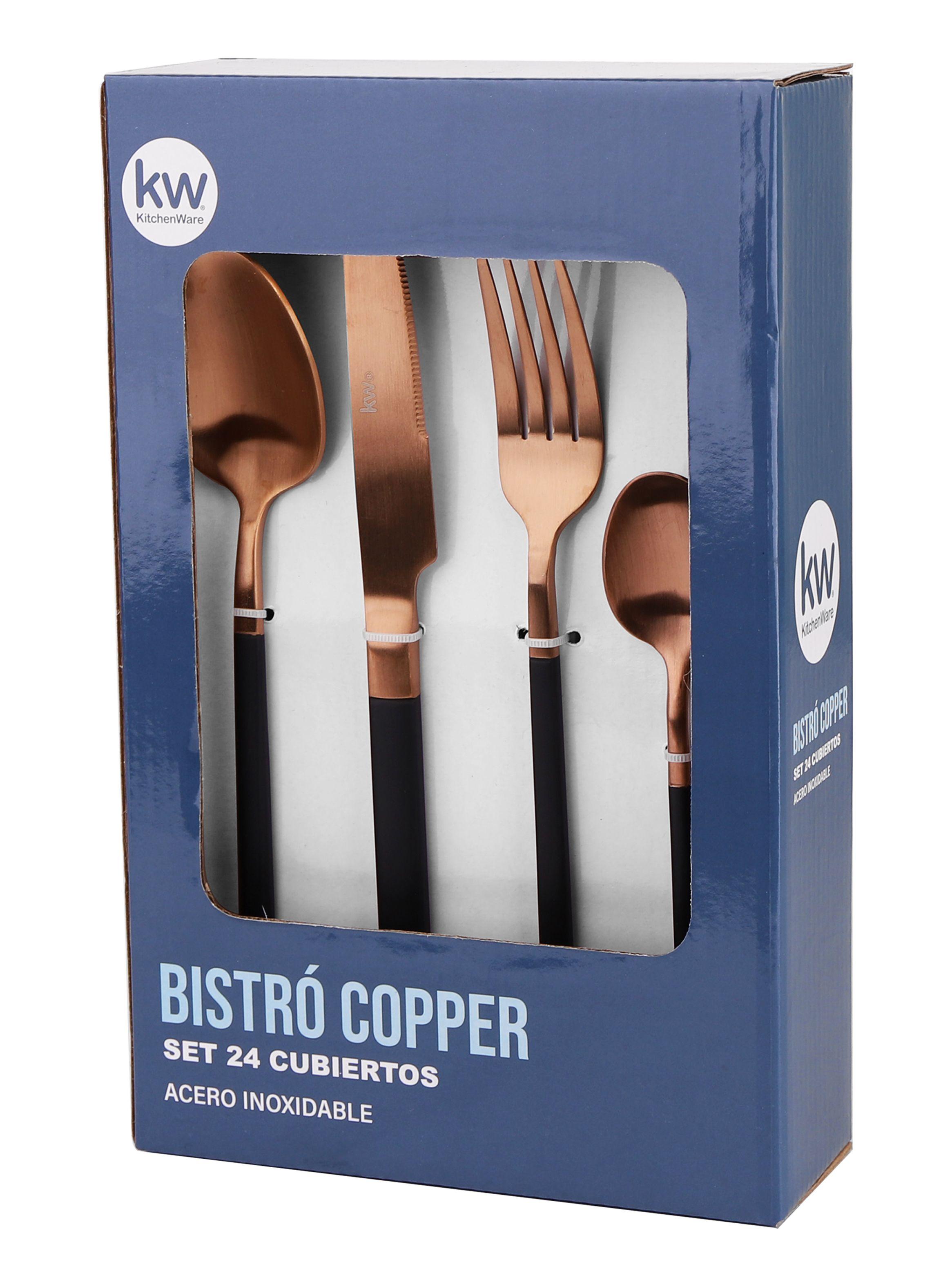 Set Cubertería 24 Piezas Bistro Copper-1