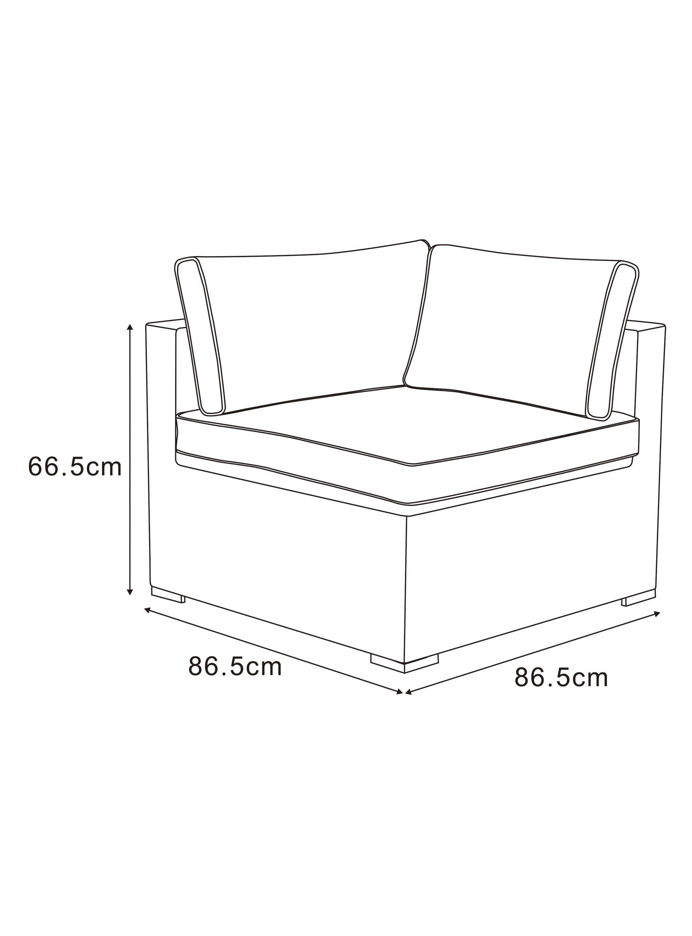Juego de Living Terraza Amaranthus Modular 4C + Sillón 1C + Mesa de Centro-3