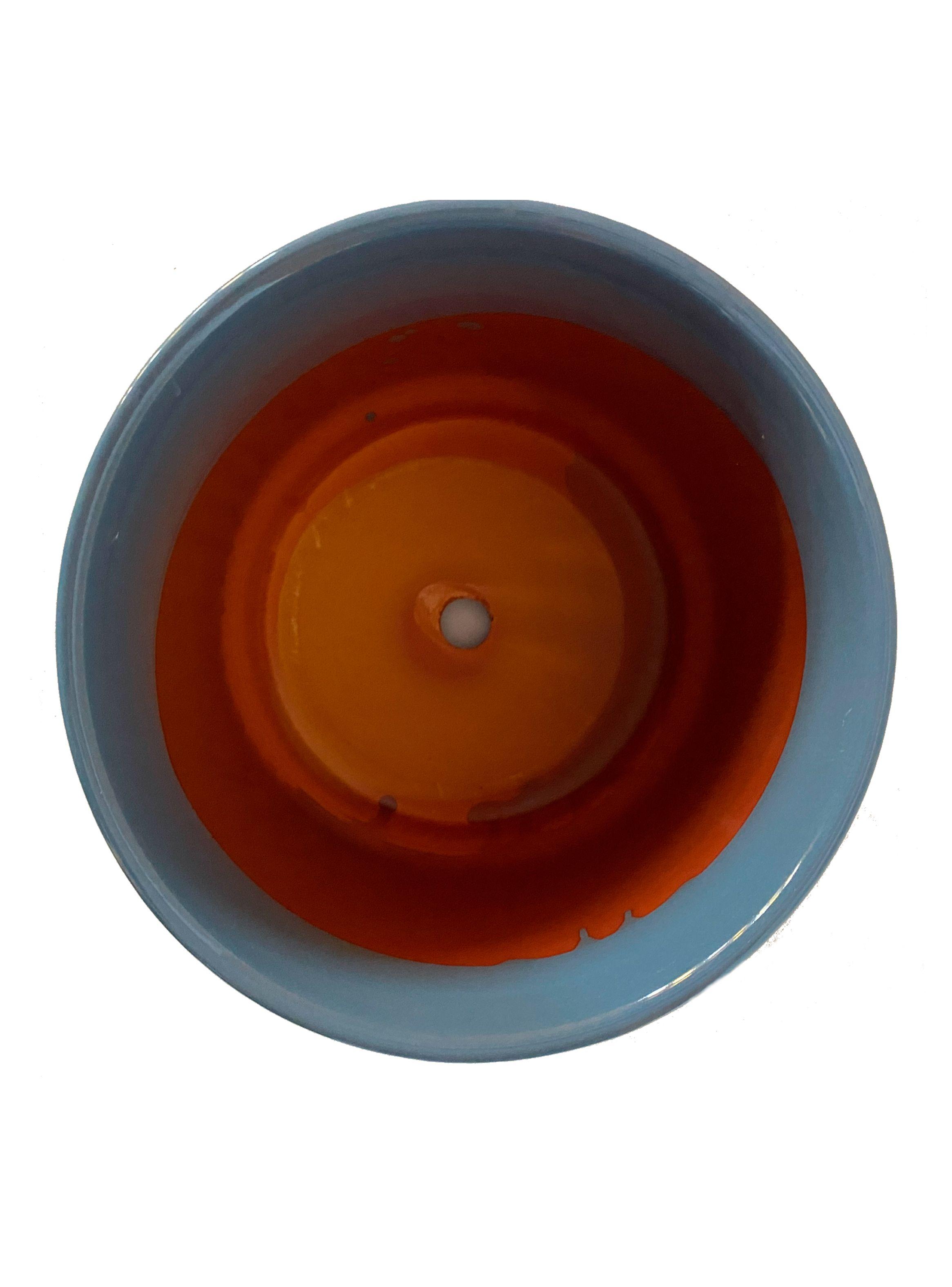 Macetero Enlozado Azul 14 x 12 cm-2