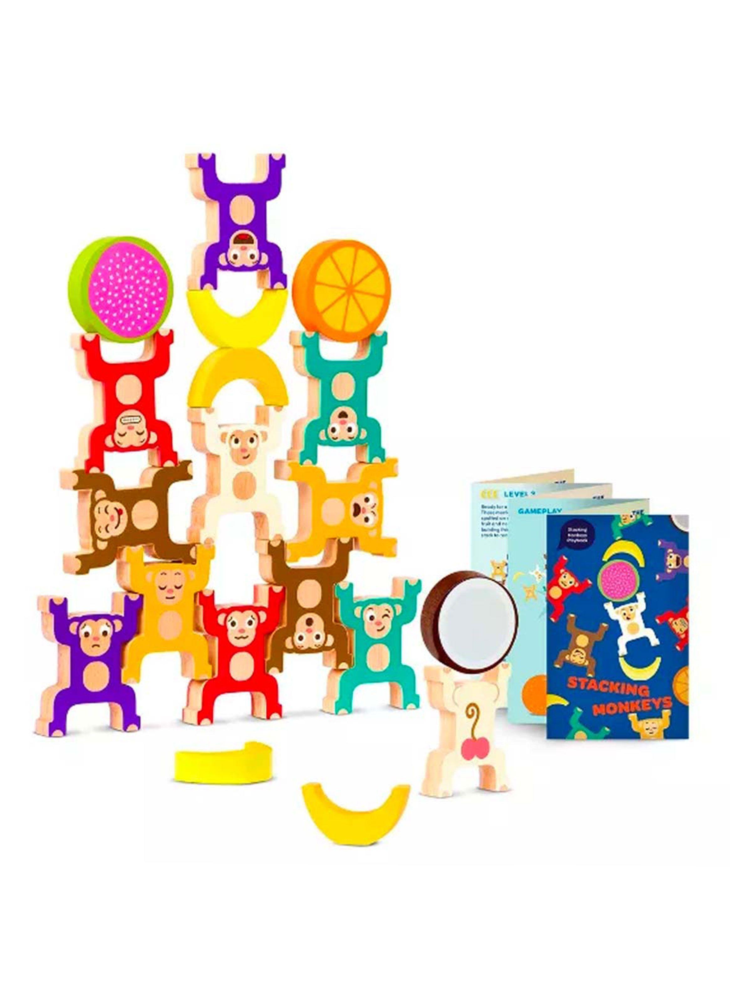 Battat Education Monos Apilables de Madera Caramba-0