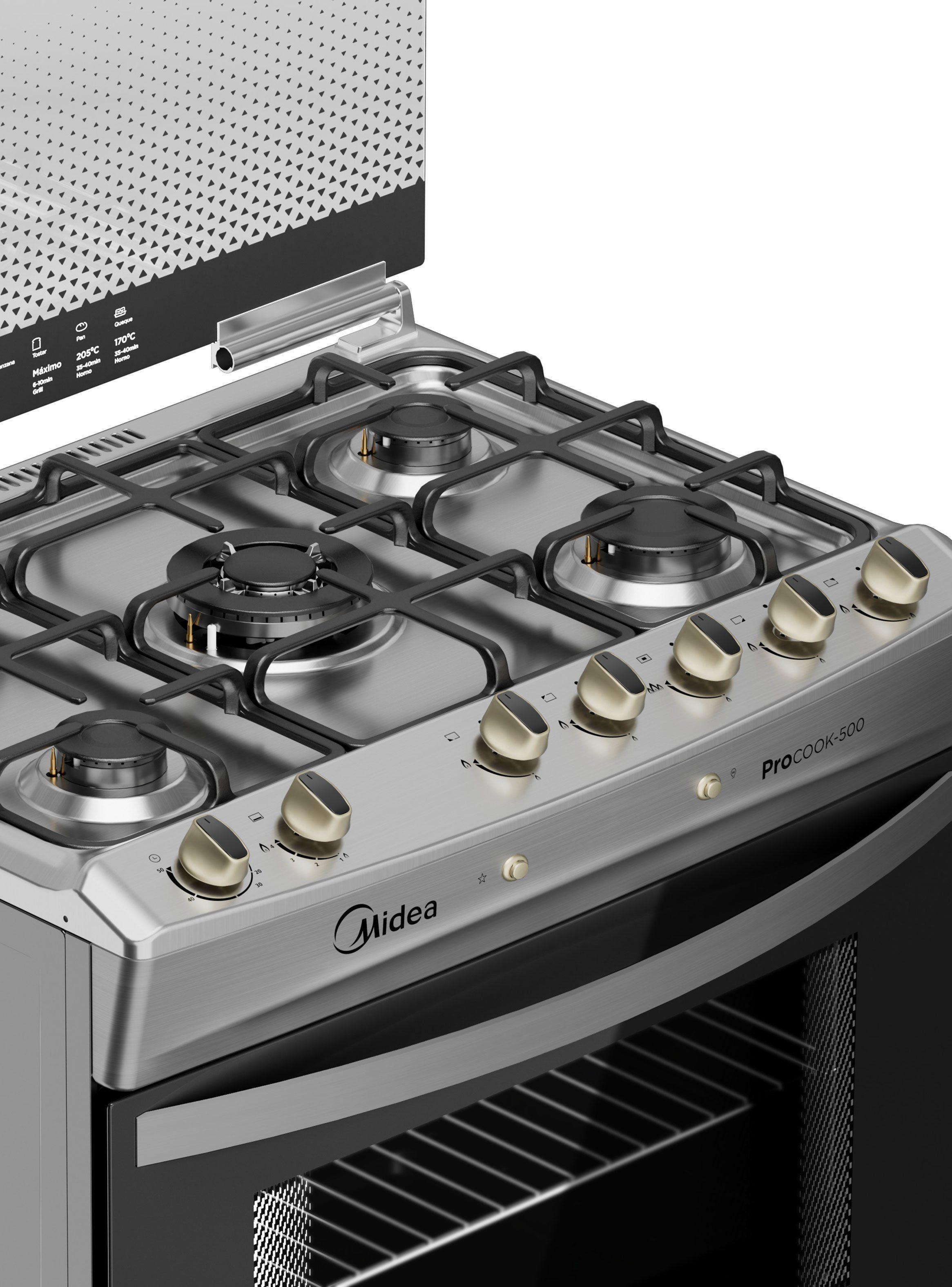 Cocina a Gas 5 Quemadores MCG-5QPI30NS Acero Inoxidable-4
