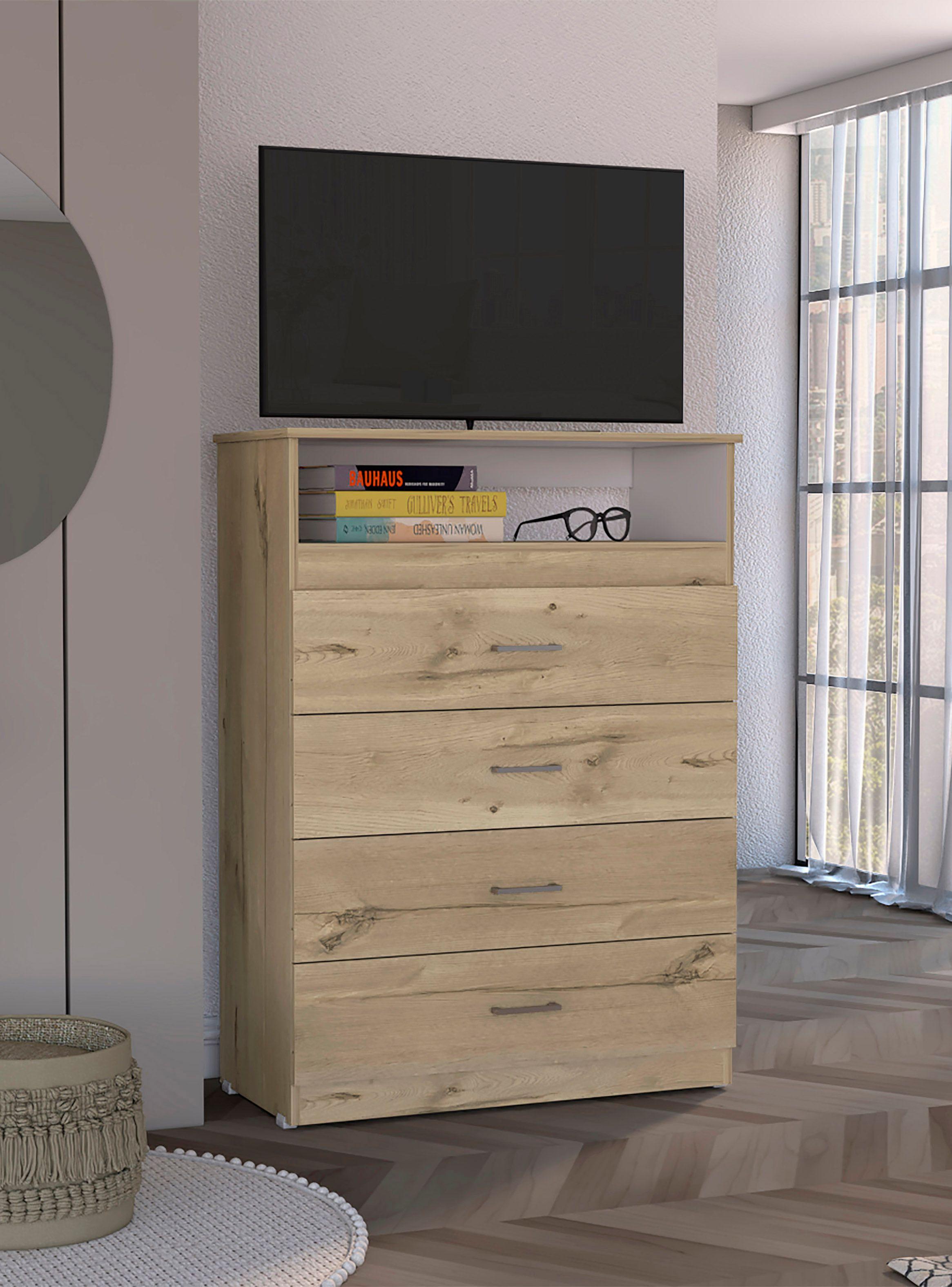 Cómoda Z-80 TV 40" 4 Cajones Duna-4