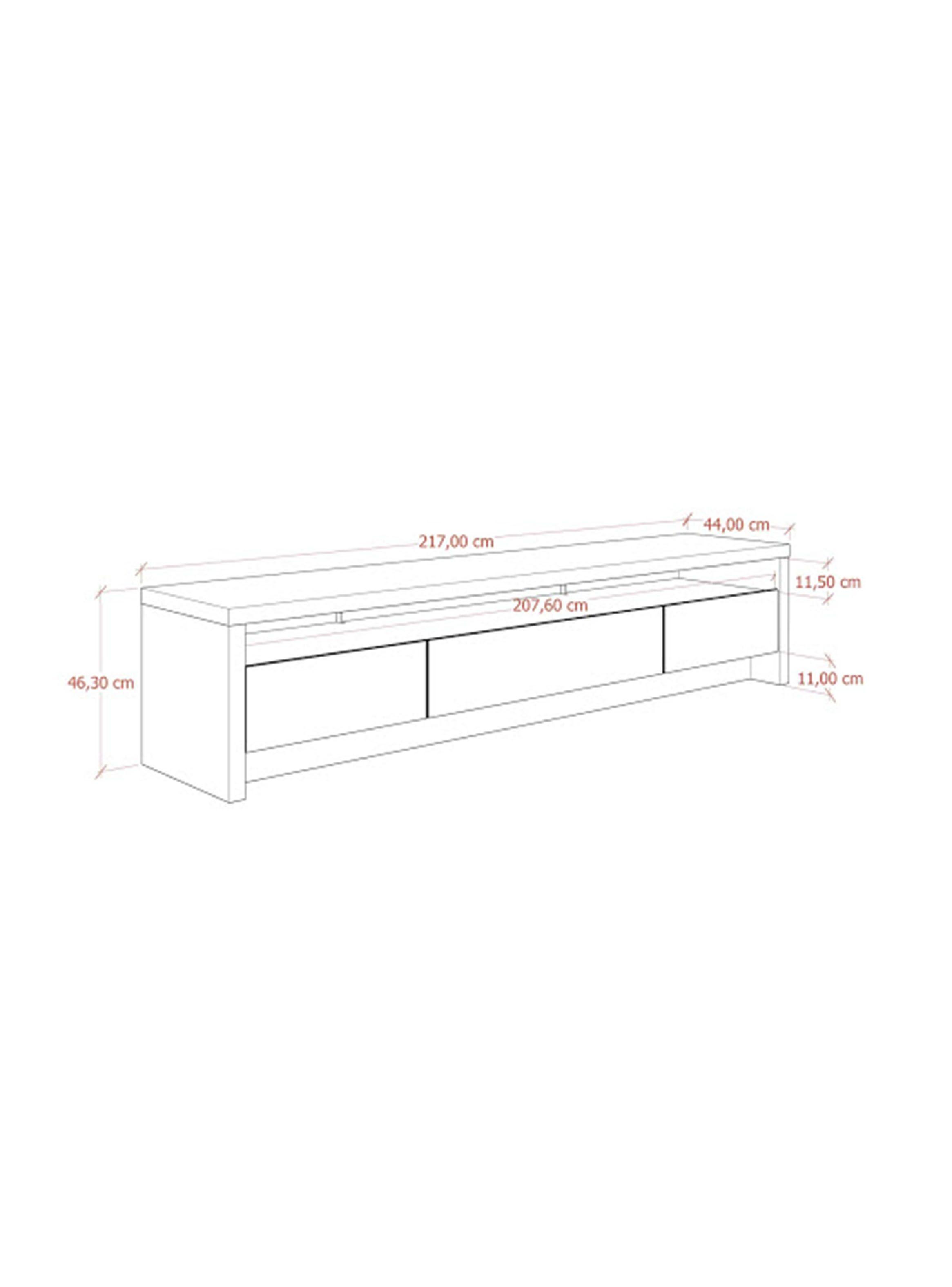 Rack TV 60" Colonia Blanco Amaderado-1