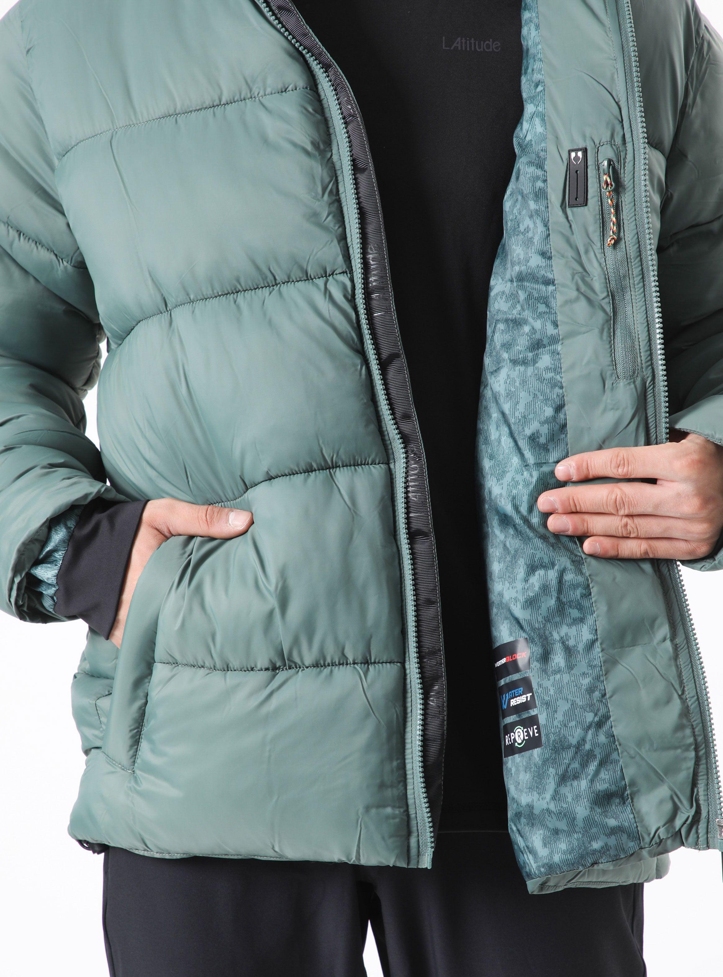 Parka Bolsillo Interior Acolchada Resistente al Agua-2