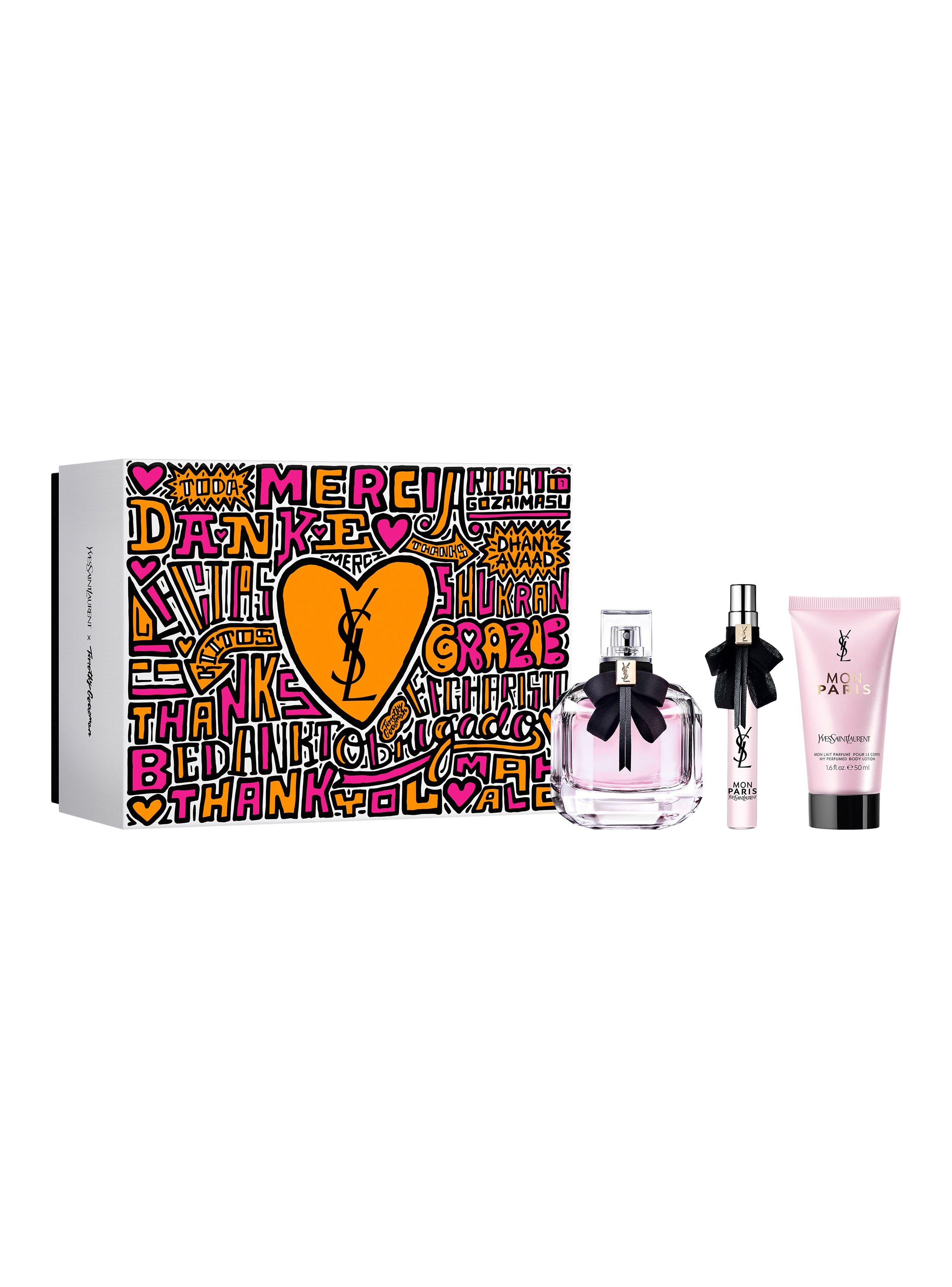Set Cofre Mon Paris EDP Mujer 90 ml + 10 ml + Body Lotion 50 ml-1