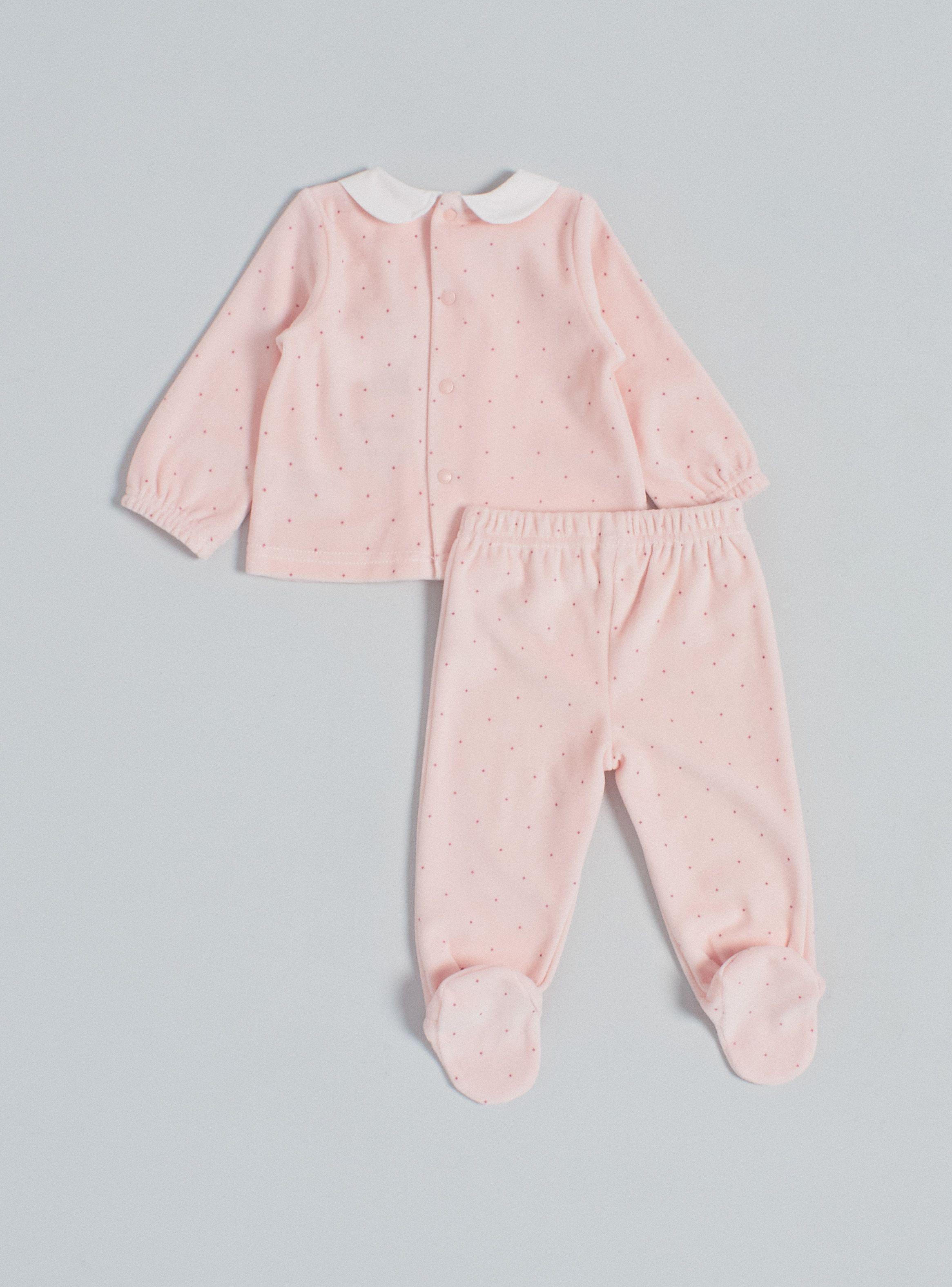 Conjunto Cuello Bobo de Tela Plana y Botones Decorativos-1